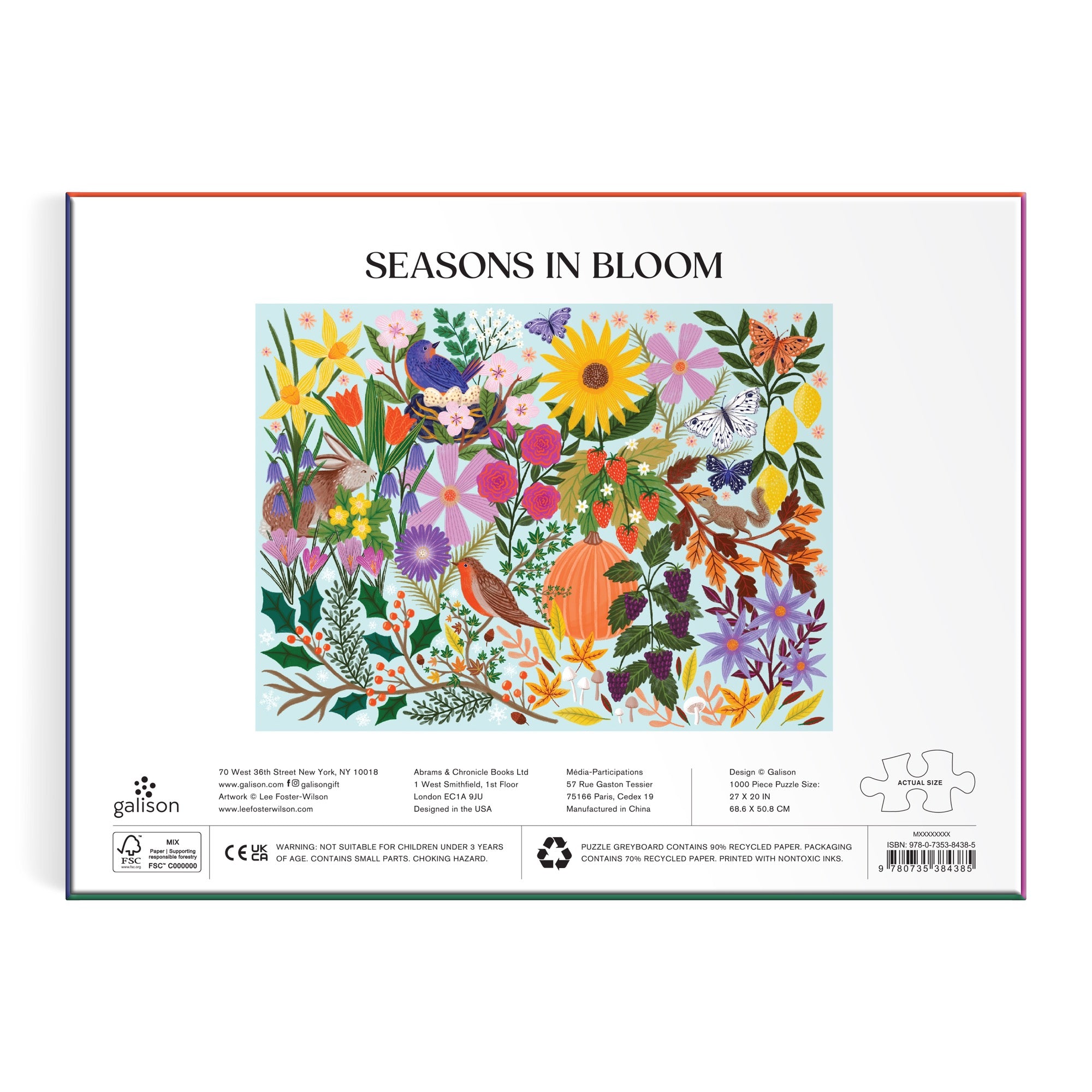 Seasons in Bloom 1000 Piece Puzzle | Galison