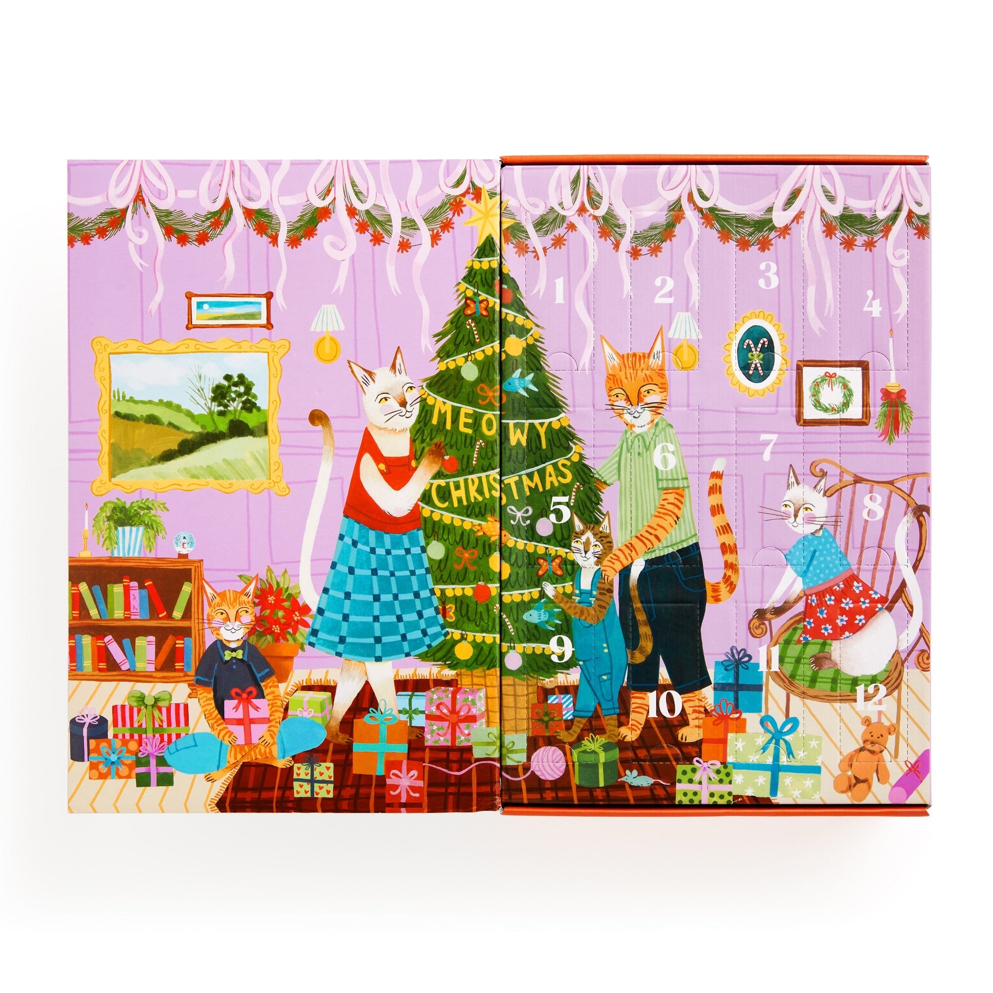 Meowy Christmas 12 Days of Puzzles 500 Piece Countdown – Galison