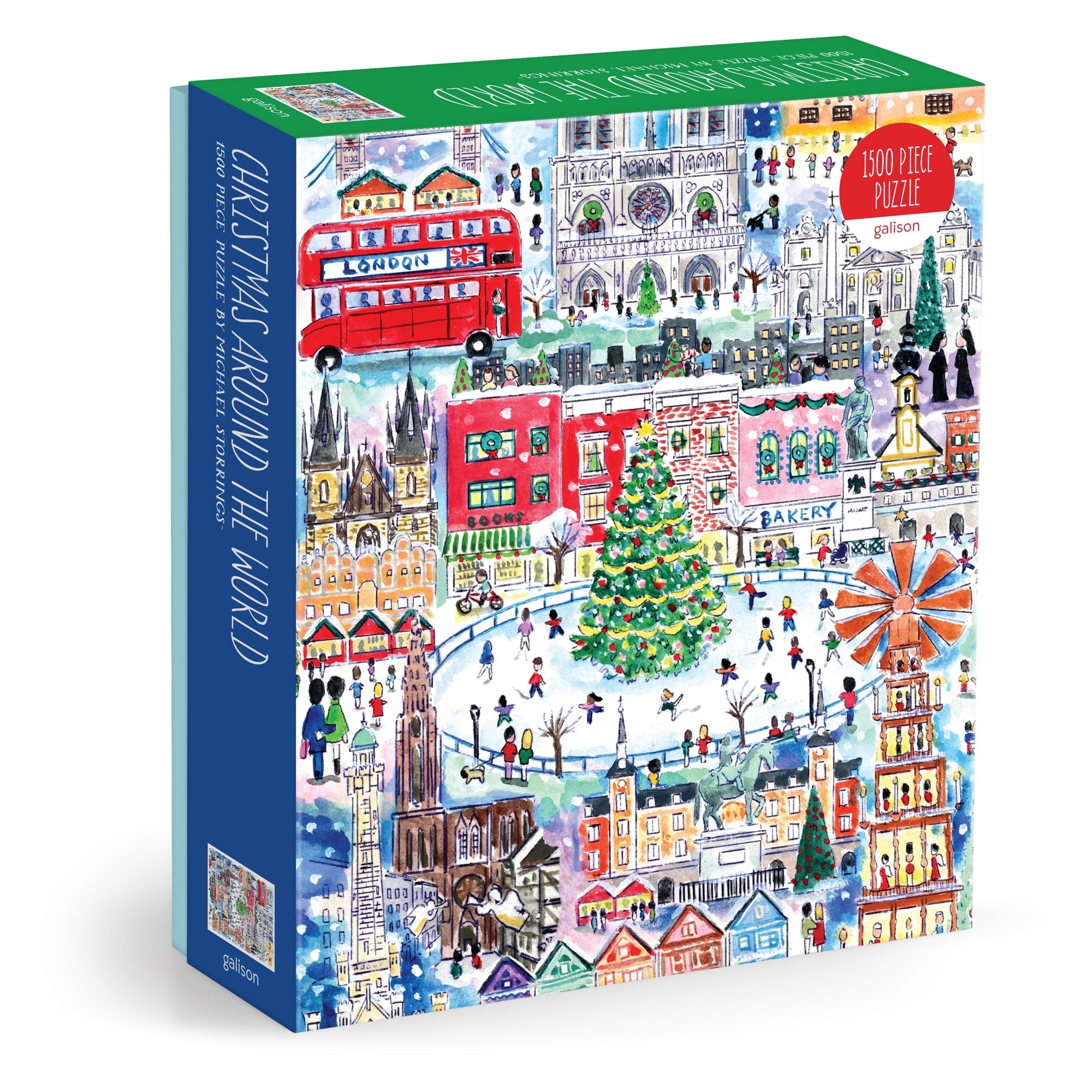 12/16まで海外購入2005 Christmas　Storyporcelain Michael Storrings Christmas Around the World 1500 Piece Puzzle