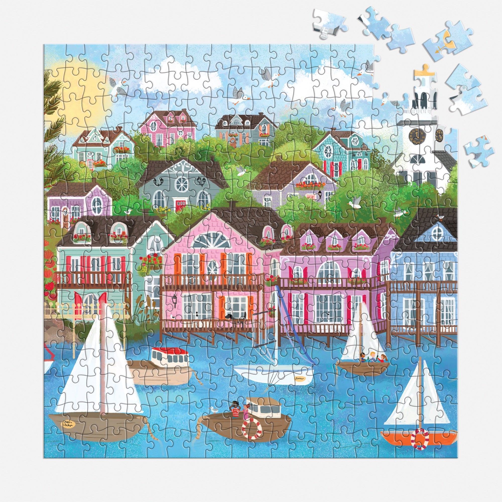 Joy Laforme Harbor by the Sea 300 Piece Puzzle – Galison