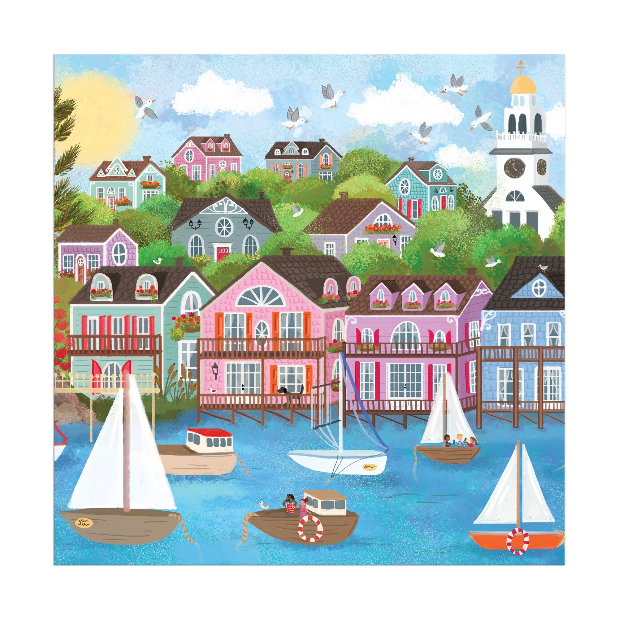 Joy Laforme Harbor by the Sea 300 Piece Puzzle – Galison