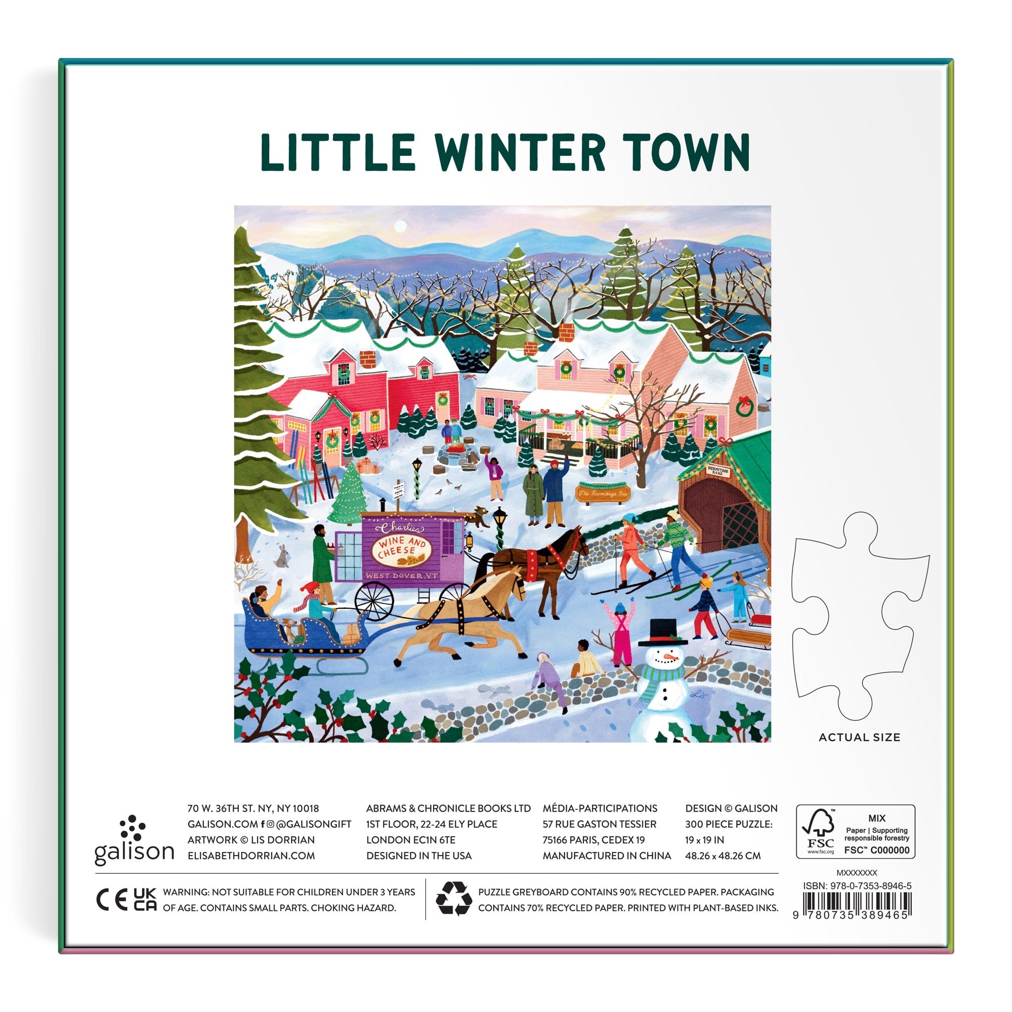 Little Winter Town 300 Piece Puzzle – Galison