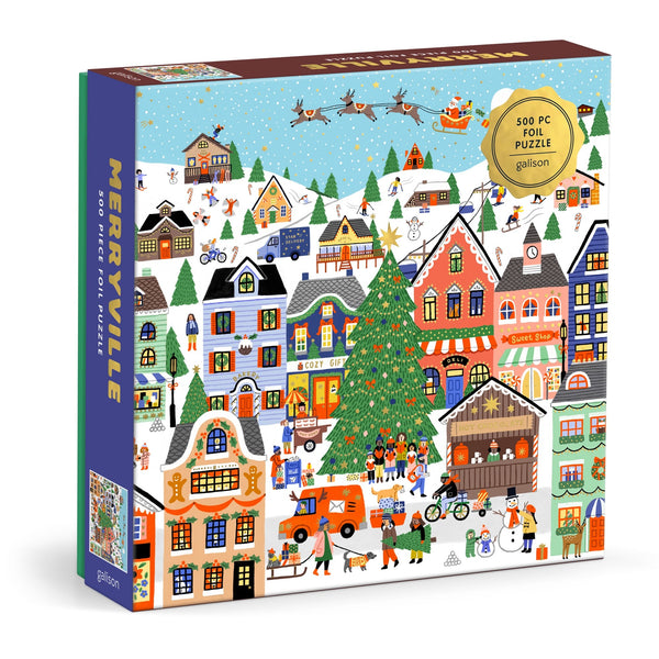 Merryville 500 Piece Foil Puzzle – Galison