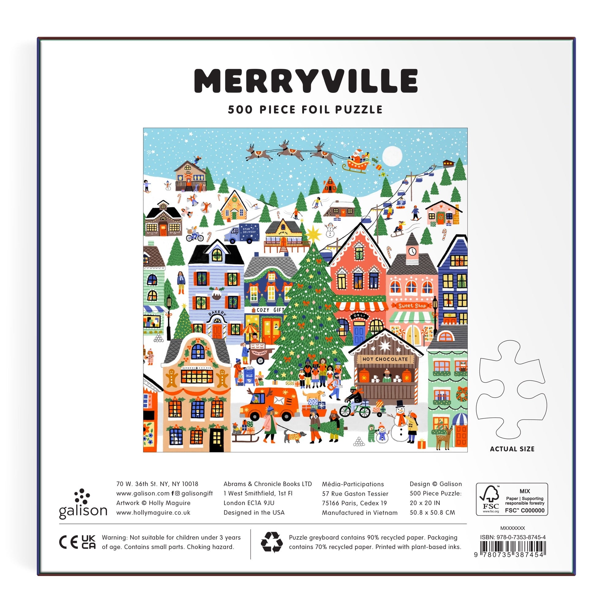 Merryville 500 Piece Foil Puzzle – Galison