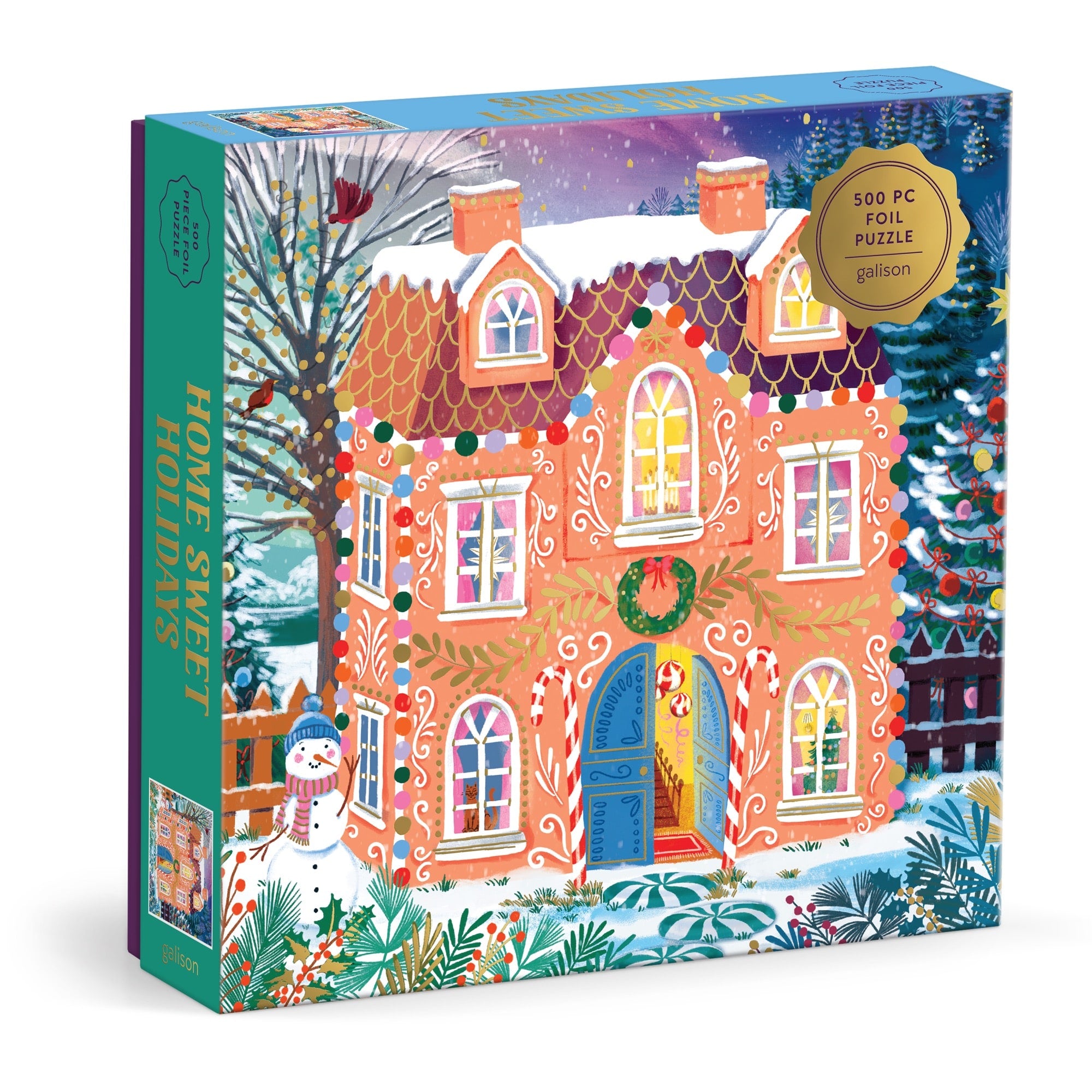 Home Sweet Holidays 500 Piece Foil Puzzle – Galison