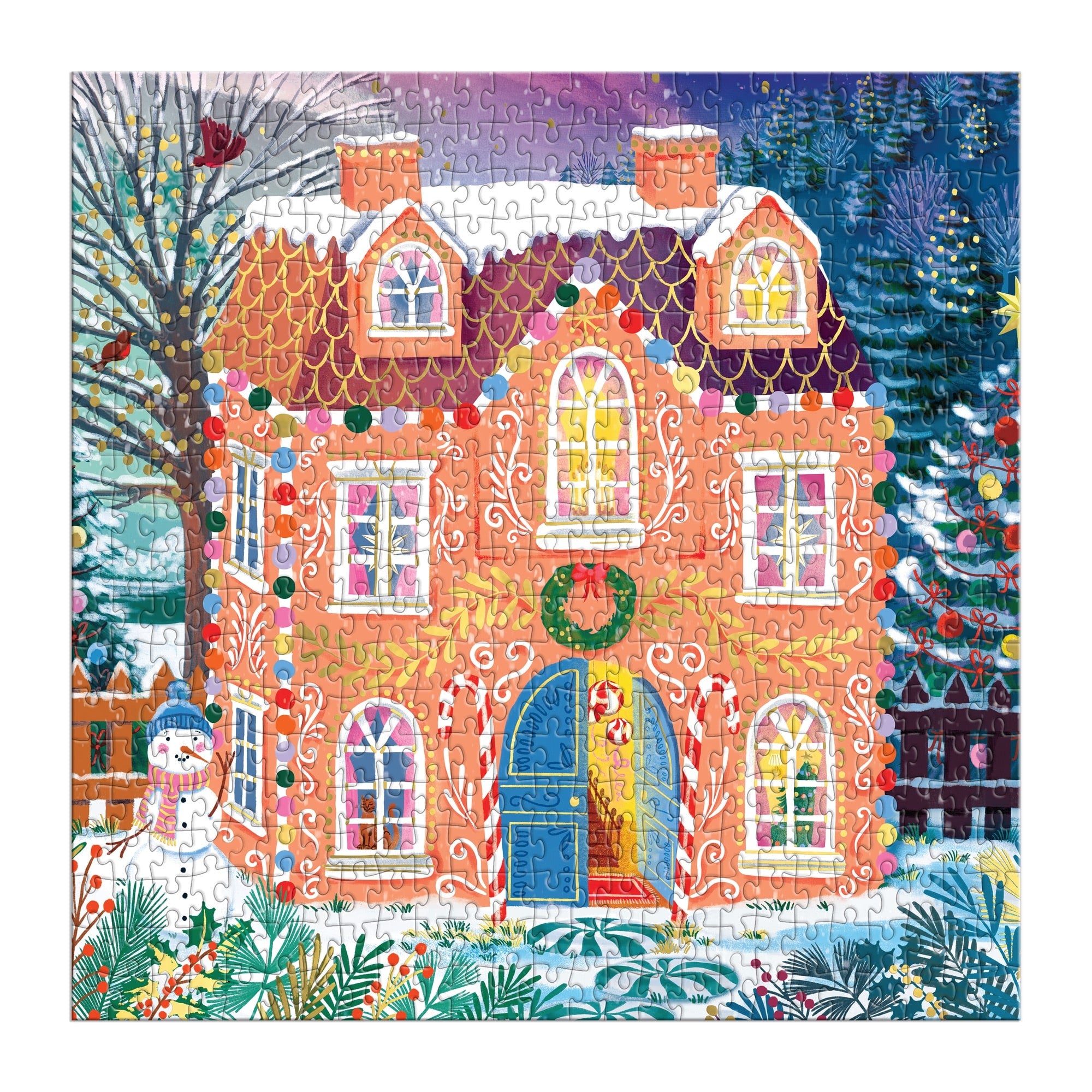 Home Sweet Holidays 500 Piece Foil Puzzle – Galison