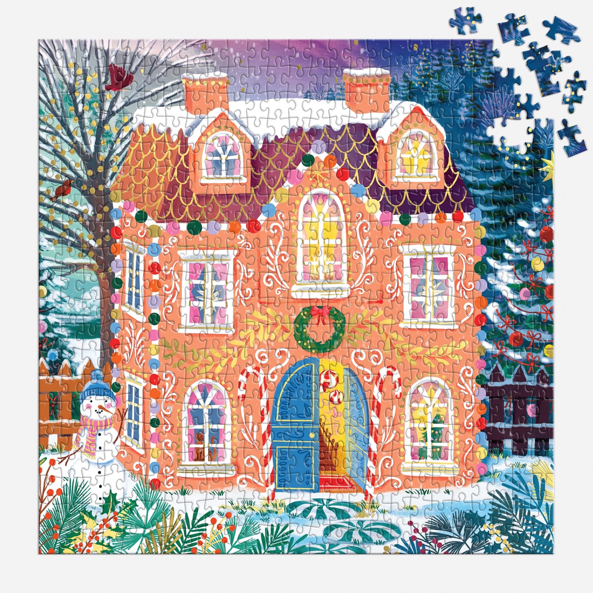 Home Sweet Holidays 500 Piece Foil Puzzle – Galison