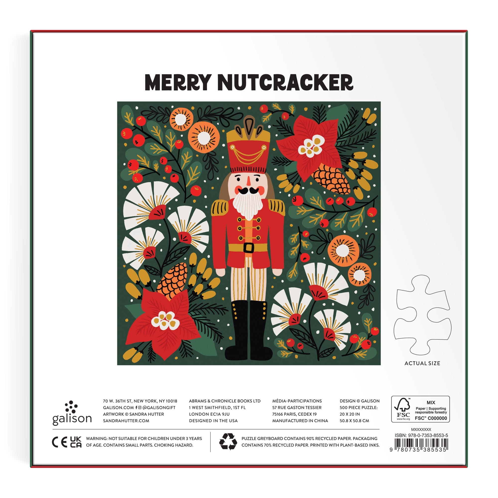 クリスマス*MixJournal☆彡 Merry Nutcracker 500 Piece Foil Puzzle – Galison