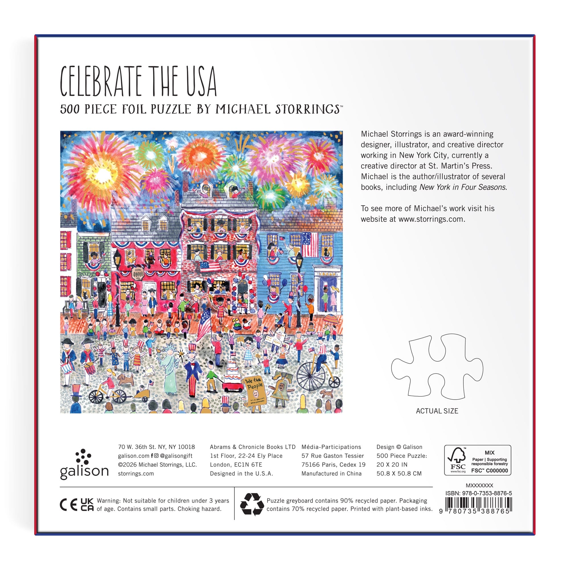 Michael Storrings USA 500-Piece Foil Puzzle | Galison
