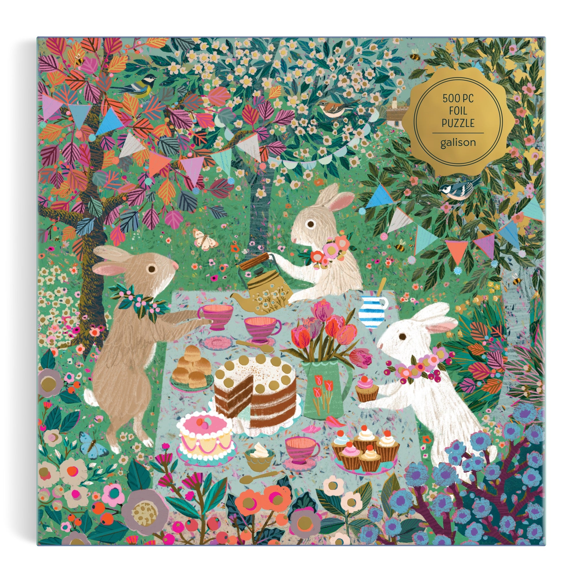 ビレロイ&ボッホ フェスティバルメモリーズ　ハウス&ガーデンコレクション　トレー Spring Tea Party 500 Piece Foil Puzzle | Galison
