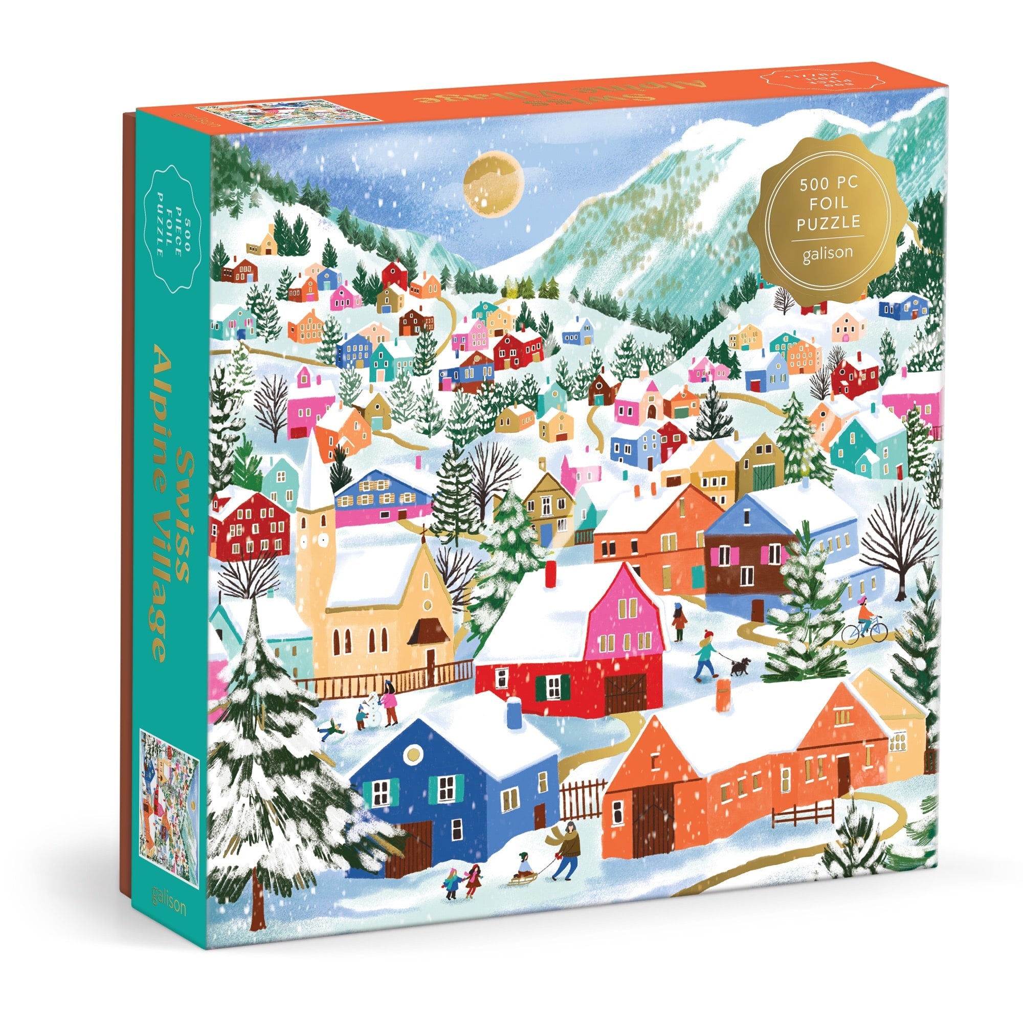 Swiss Alpine Village 500 Piece Foil Puzzle – Galison