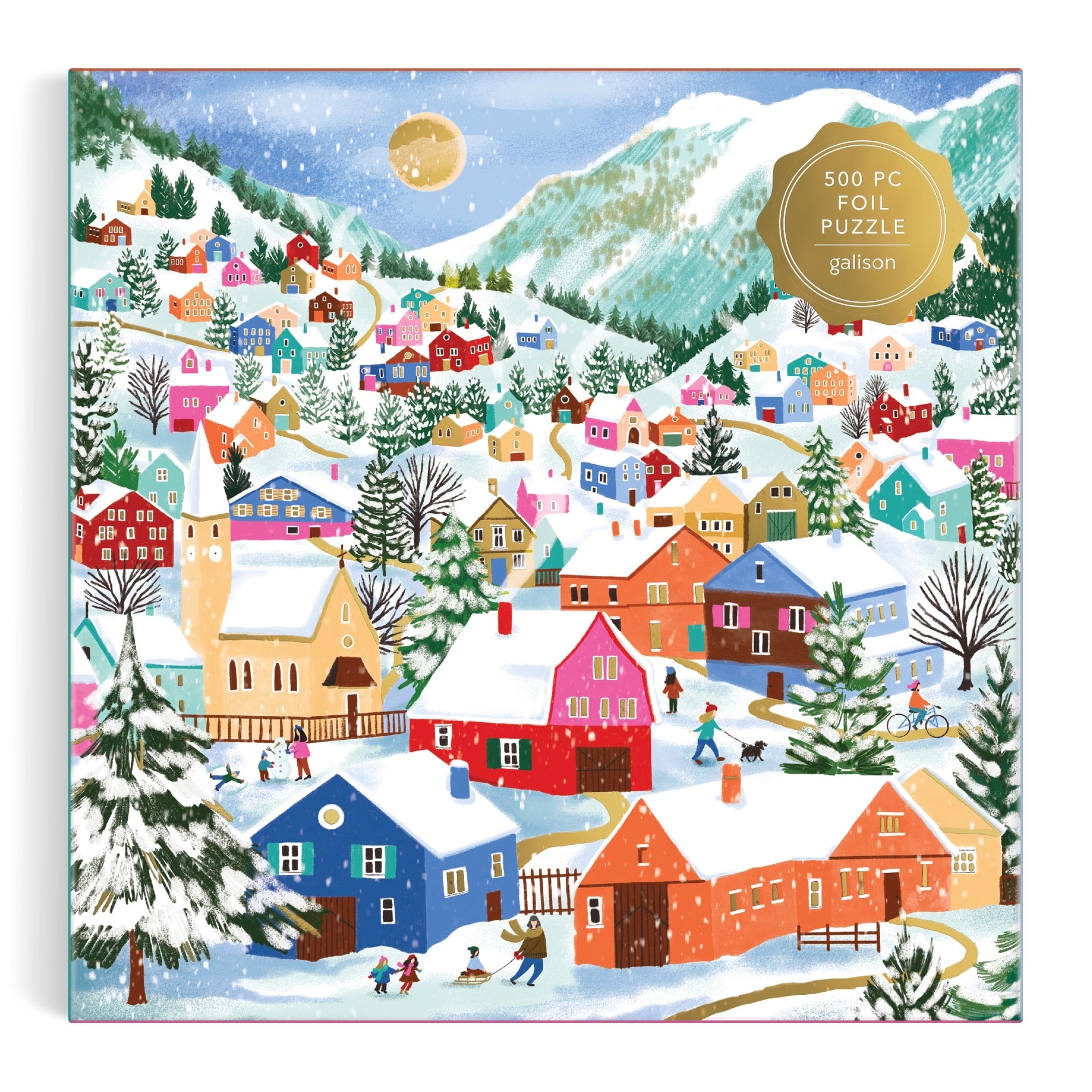 Swiss Alpine Village 500 Piece Foil Puzzle – Galison