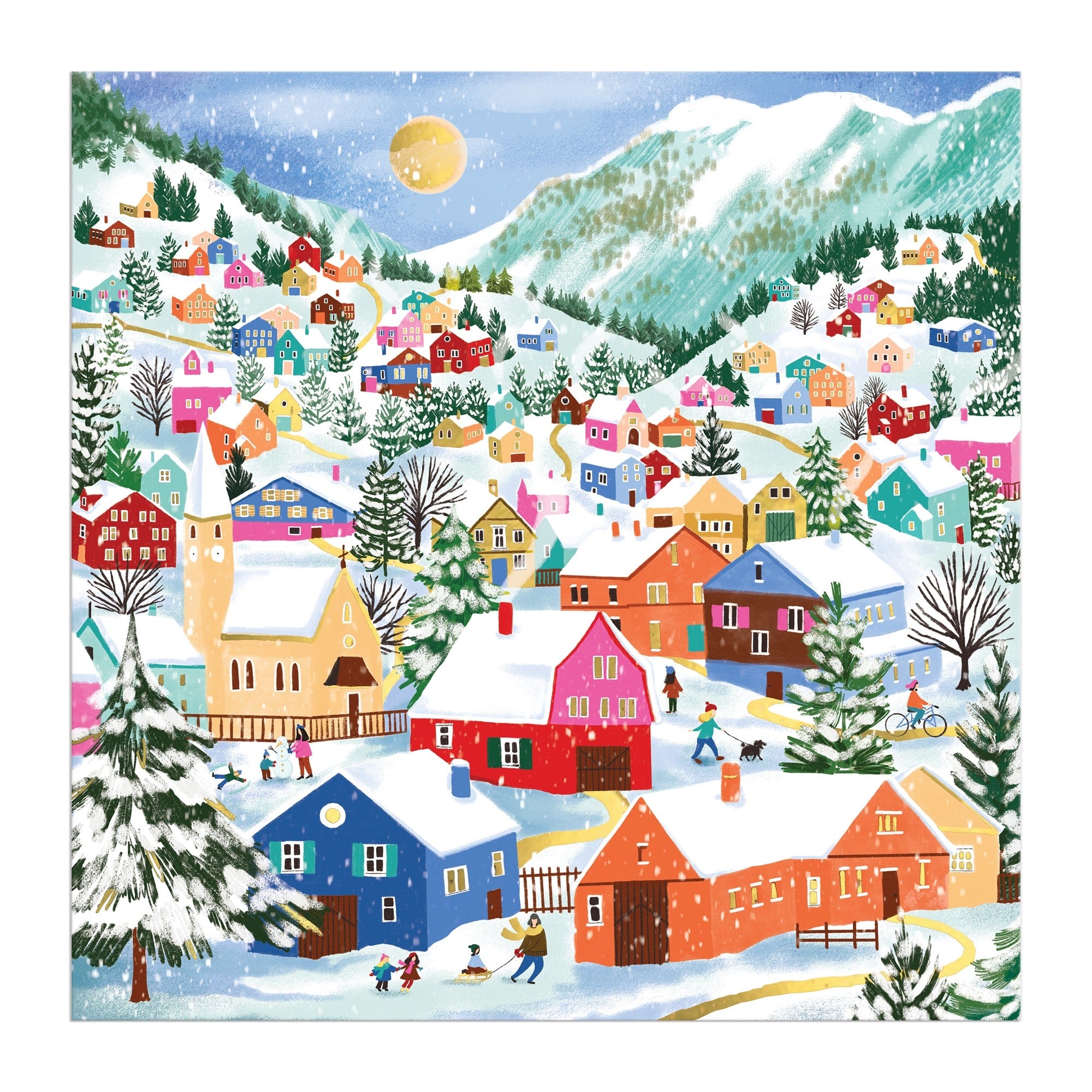 Swiss Alpine Village 500 Piece Foil Puzzle – Galison