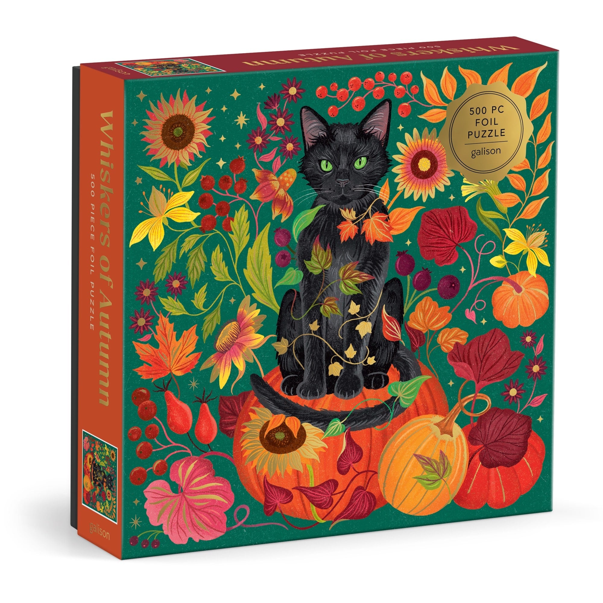 Whiskers of Autumn 500 Piece Foil Puzzle – Galison