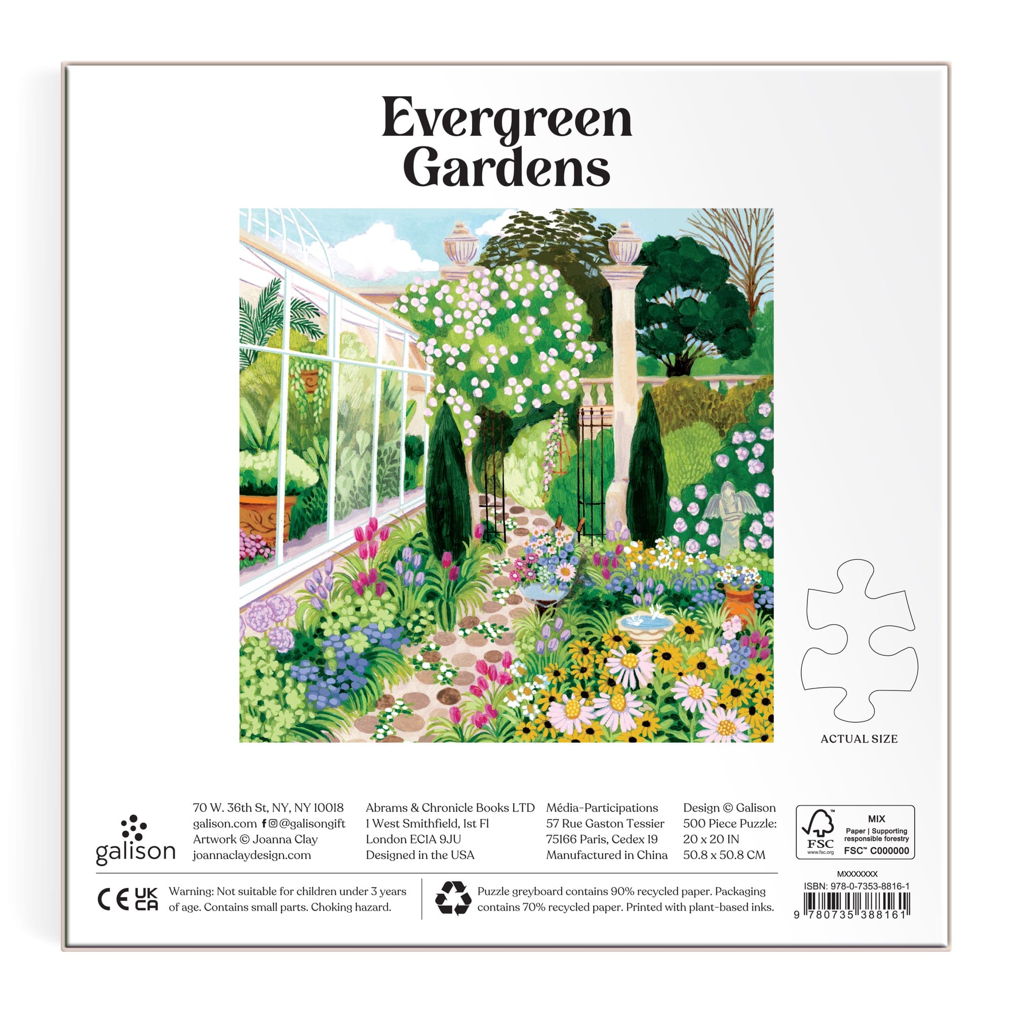 Evergreen Gardens 500-Piece Spring Puzzle | Galison