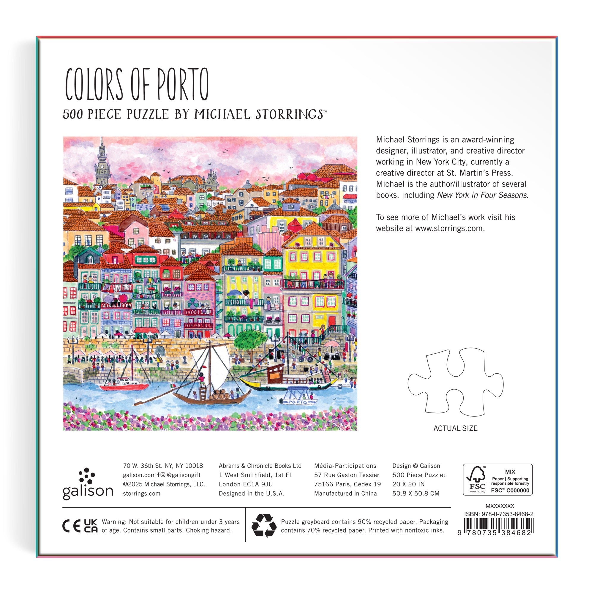 Michael Storrings Colors of Porto 500 Piece Puzzle – Galison