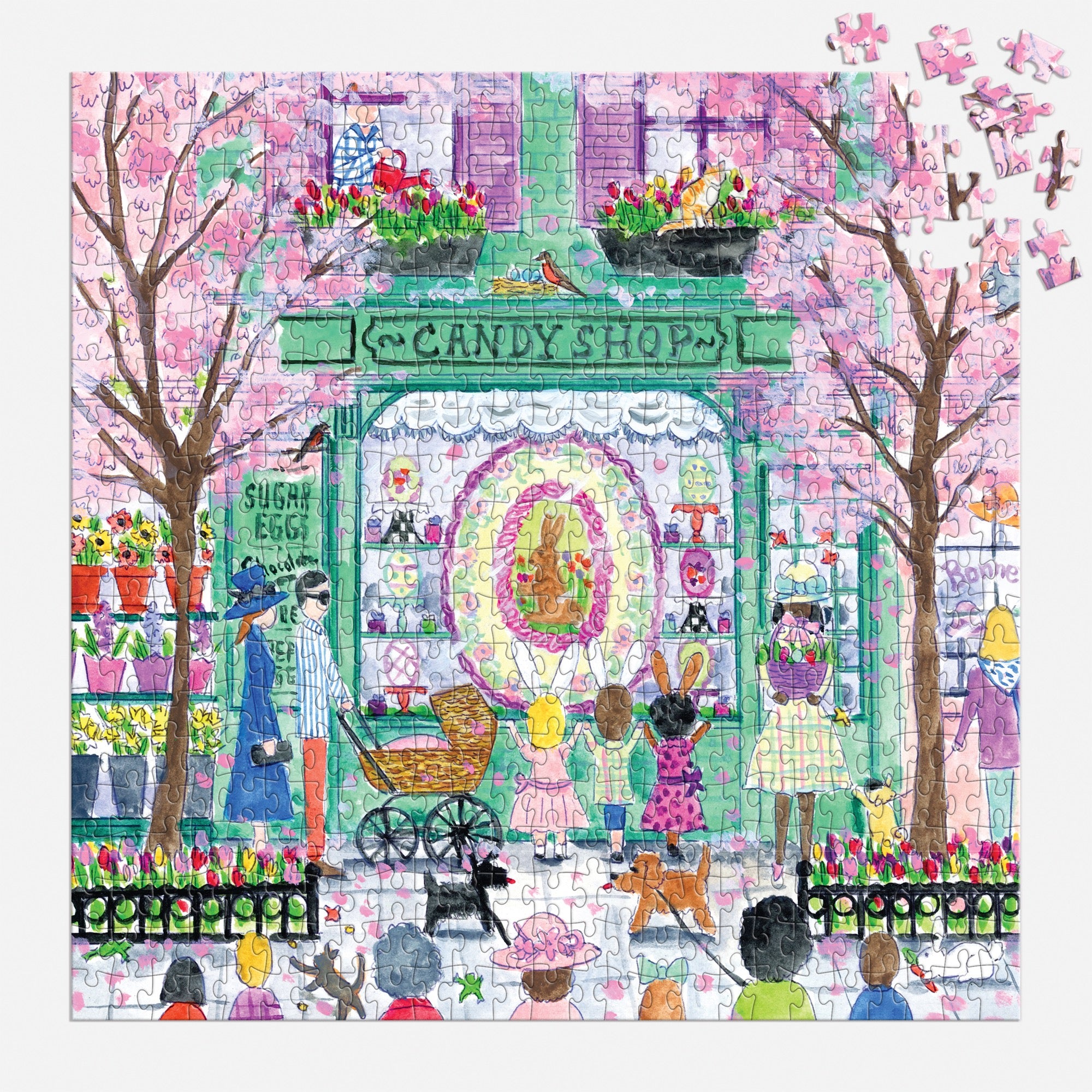 Michael Storrings Easter Candy Shop 500 Piece Puzzle – Galison