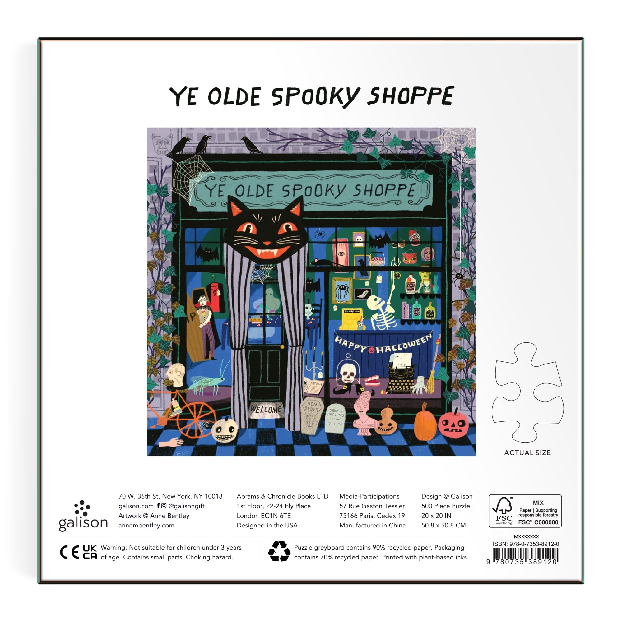 Ye Olde Spooky Shoppe 500 Piece Puzzle – Galison