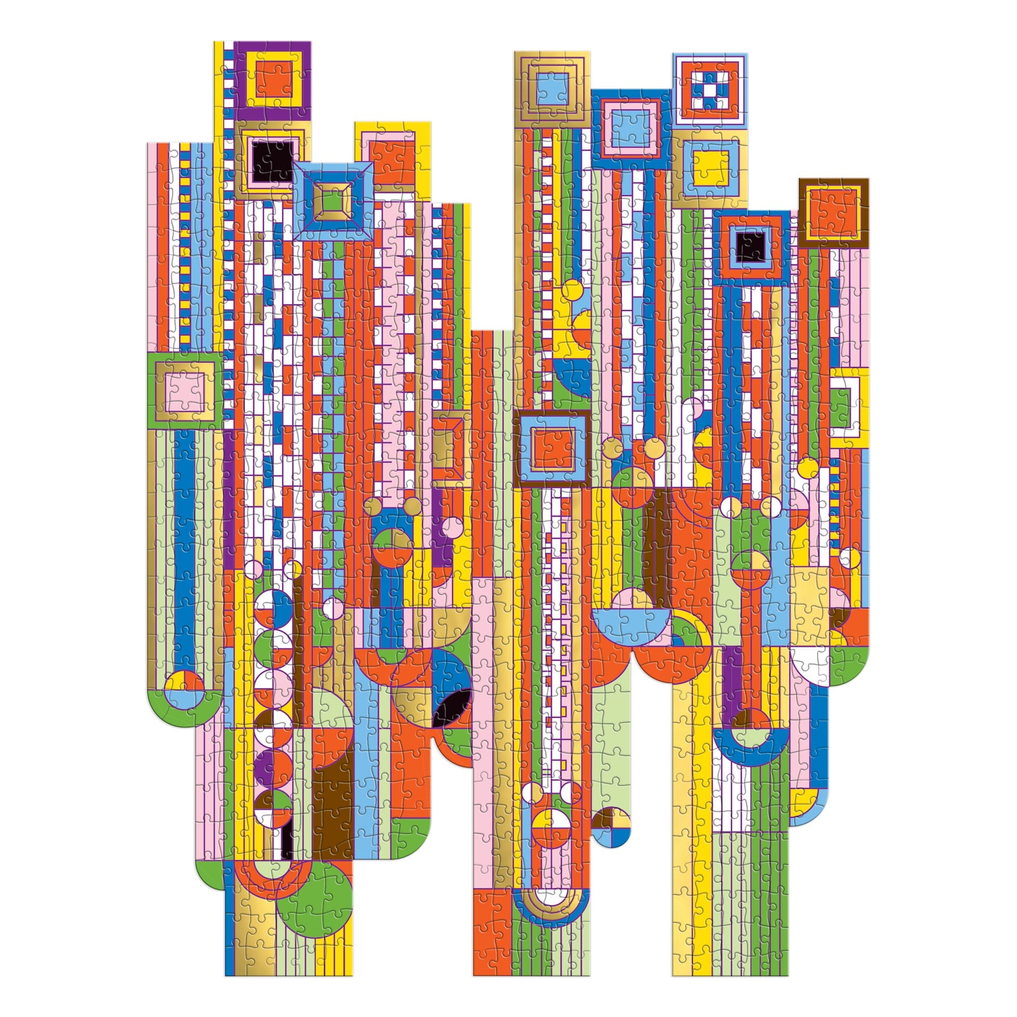 Frank Lloyd Wright 750-Piece Shaped Foil Puzzle | Galison