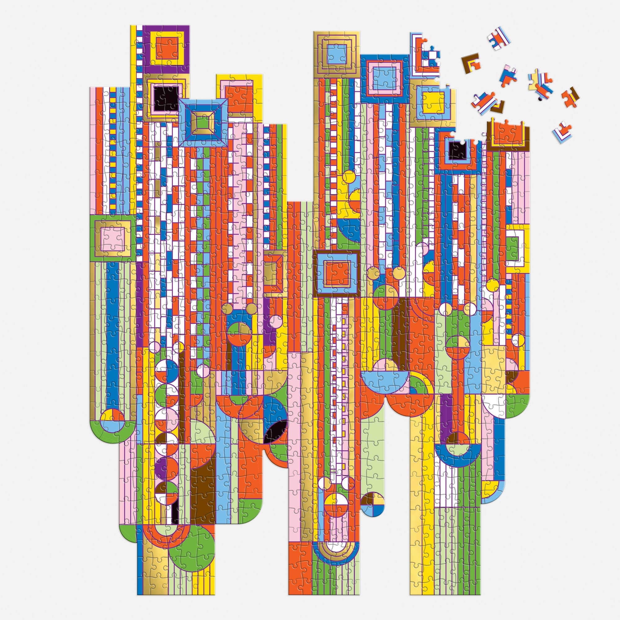 Frank Lloyd Wright 750-Piece Shaped Foil Puzzle | Galison