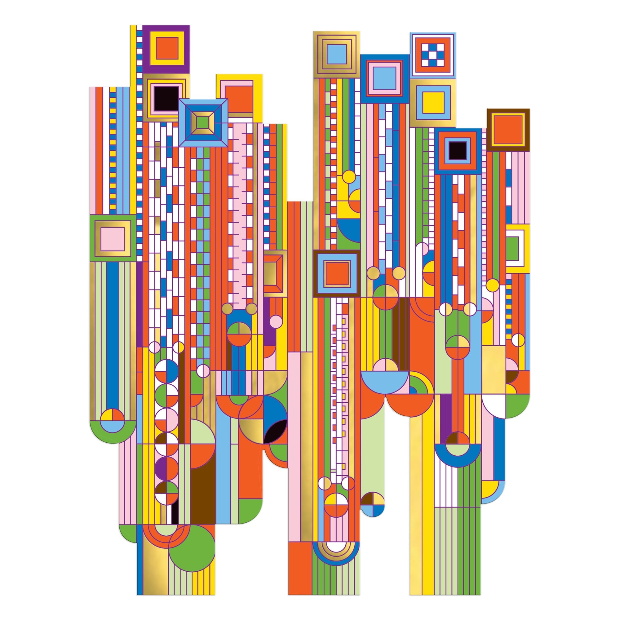 Frank Lloyd Wright 750-Piece Shaped Foil Puzzle | Galison