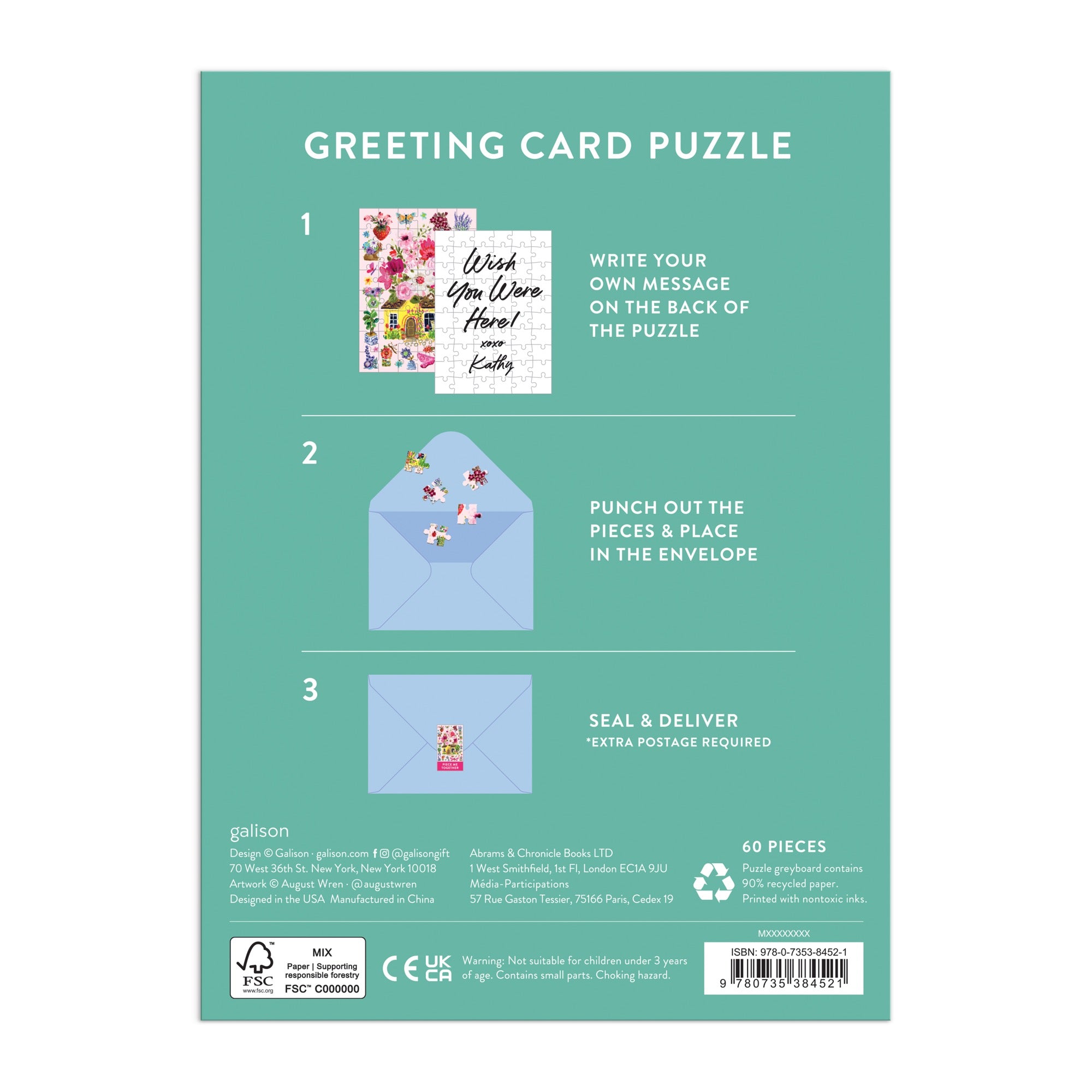 Buzzy Bouquets Floral Greeting Card Puzzle | Galison