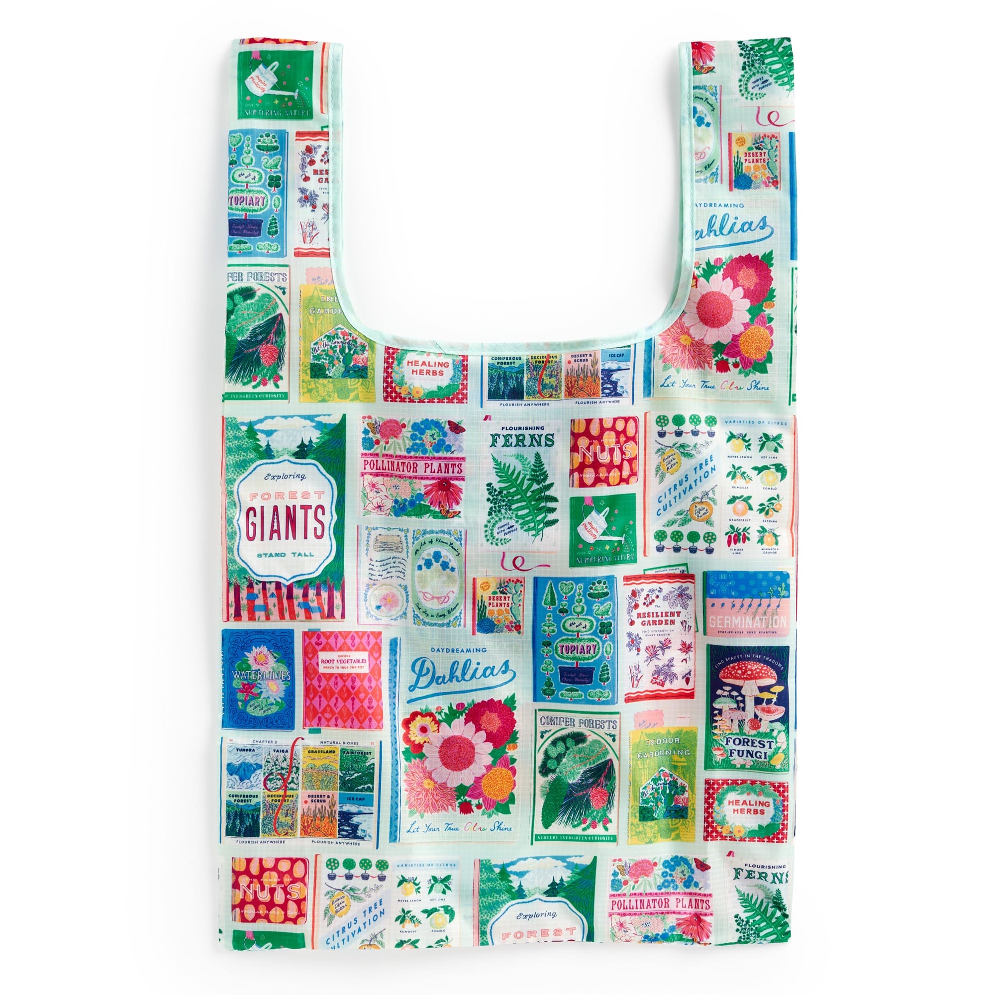 Botanist Bookshelf Packable Nylon Tote Bag | Galison