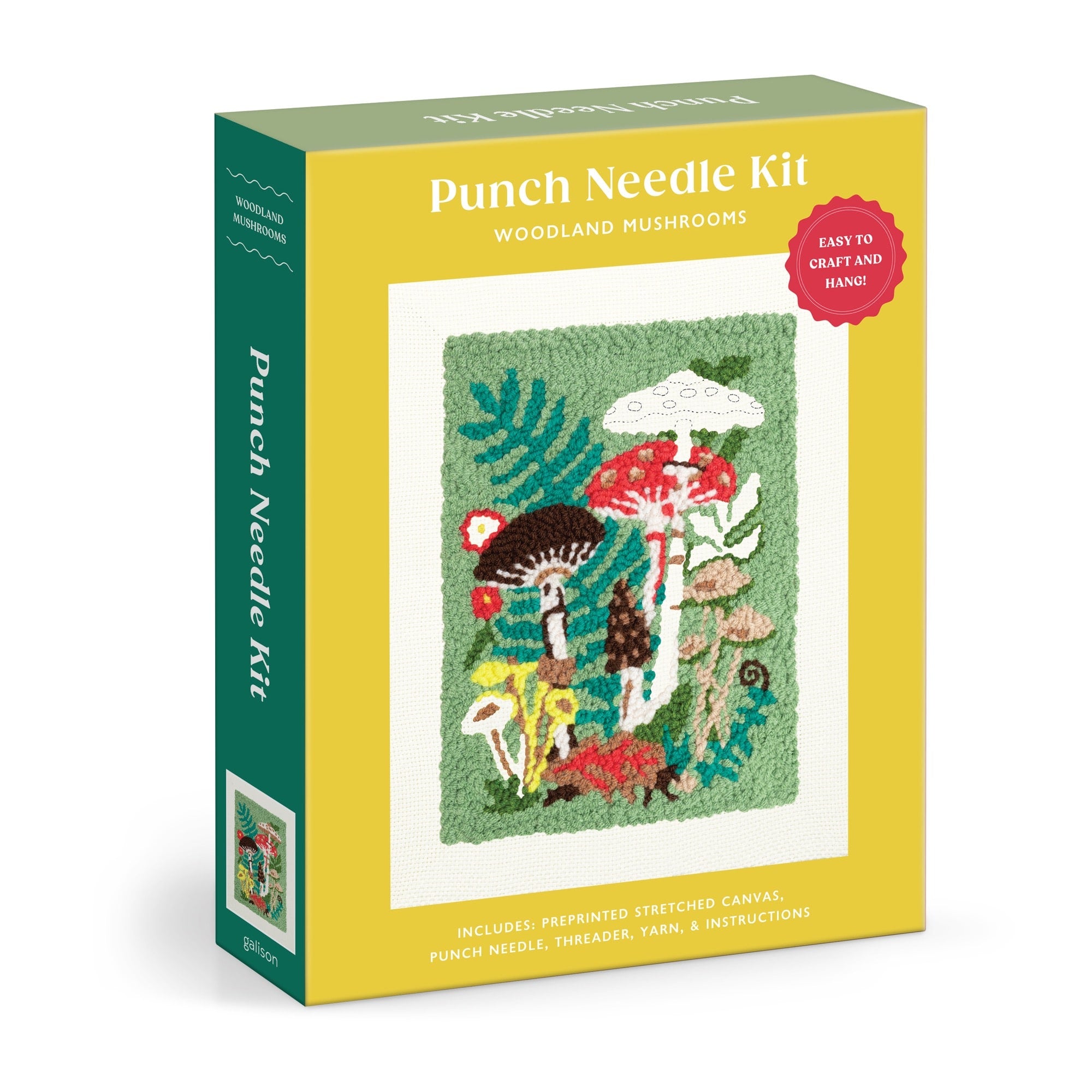 Woodland Mushrooms Punch Needle Kit – Galison