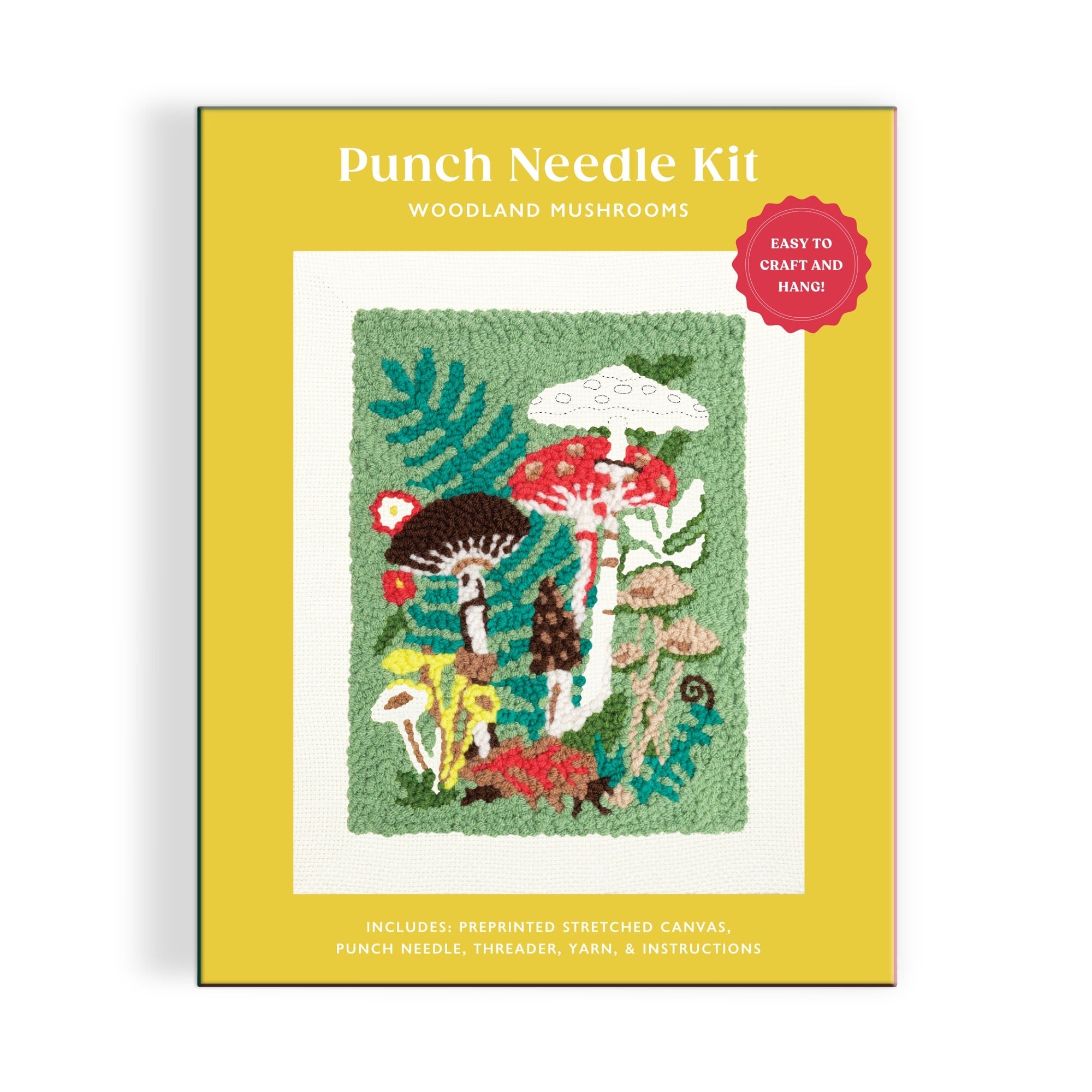 Woodland Mushrooms Punch Needle Kit – Galison