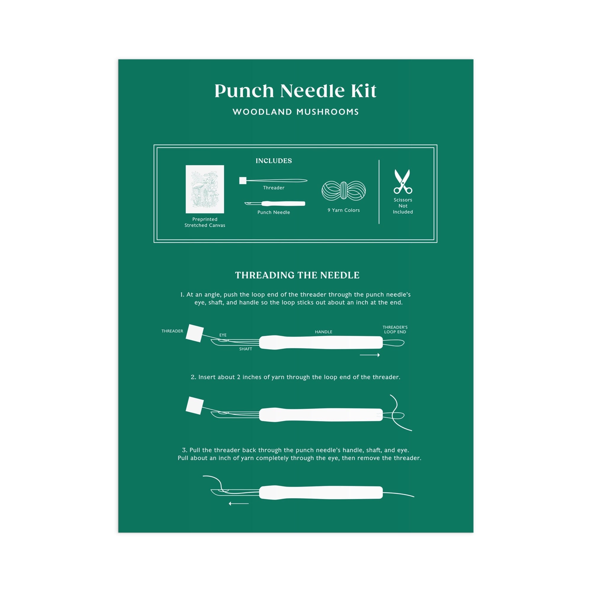 Woodland Mushrooms Punch Needle Kit – Galison