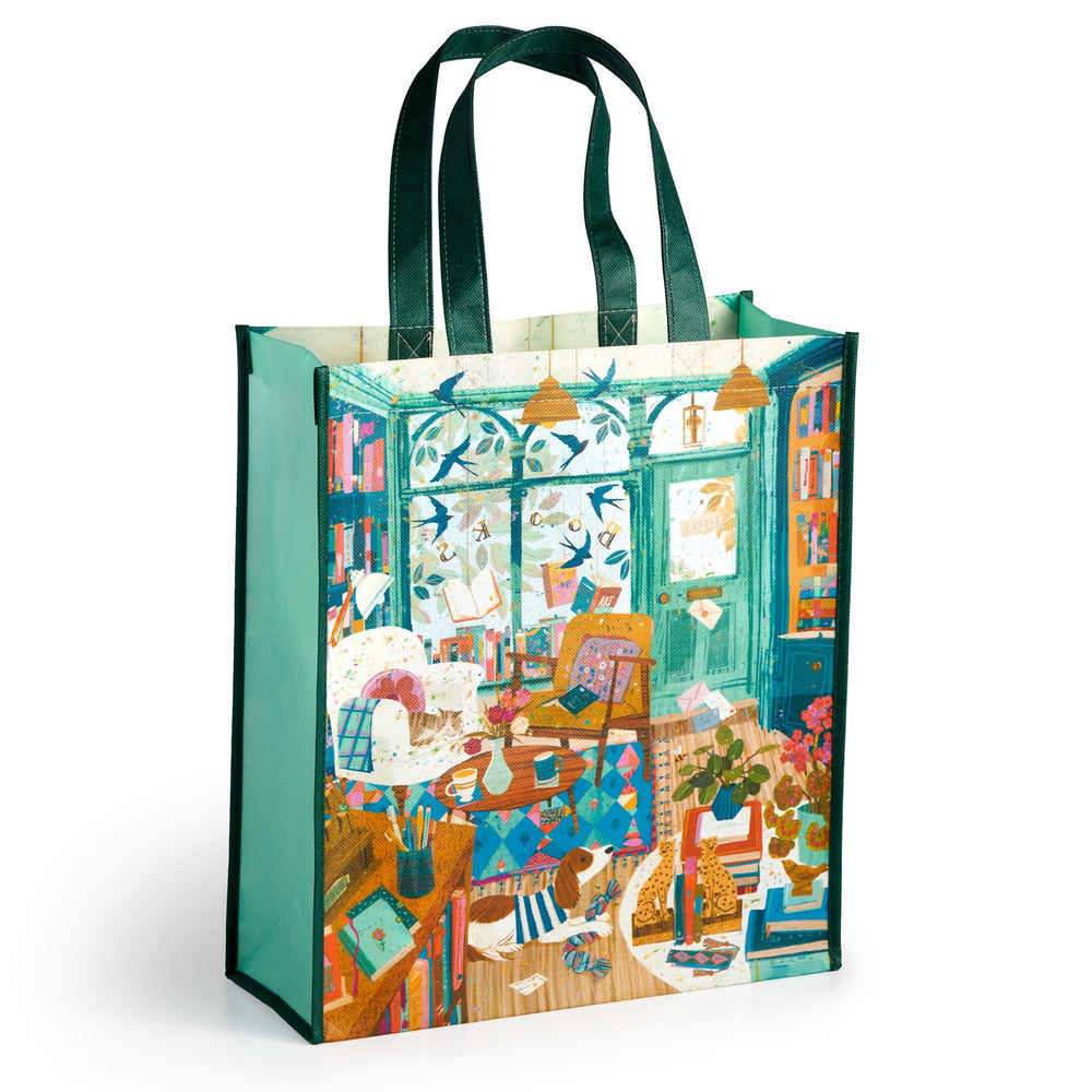 Bookshop Afternoon Reusable Shopping Bag Bookshop Afternoon Reusable Shopping Bag