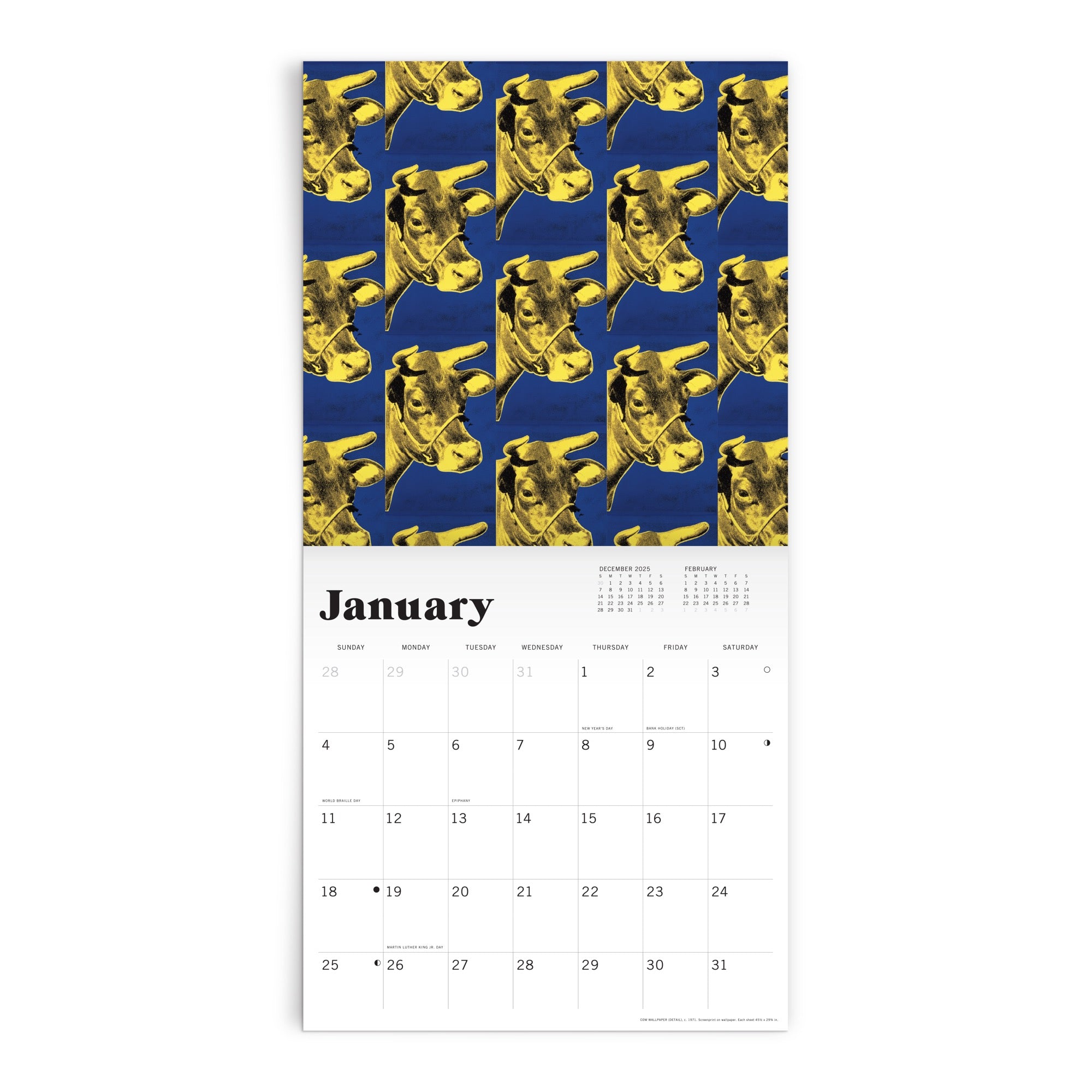 andy warhol カレンダー　2013-2020の8年分 Andy Warhol 2026 Classic 12 x 12 Wall Calendar – Galison
