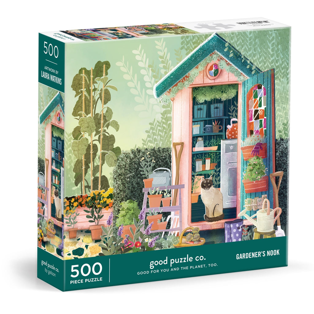 Good Puzzle Co. Gardener's Nook 500pc Puzzle – Galison