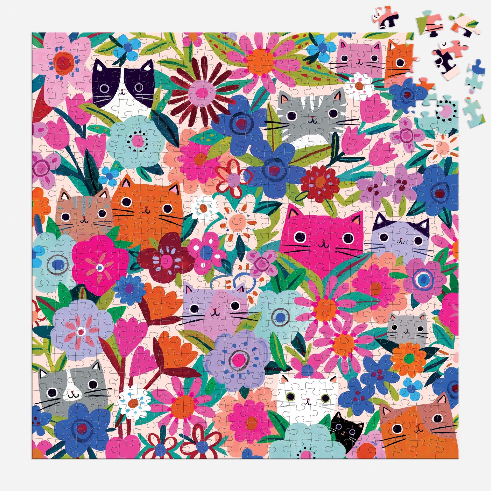 Blooming Cats 500 Piece Puzzle – Galison