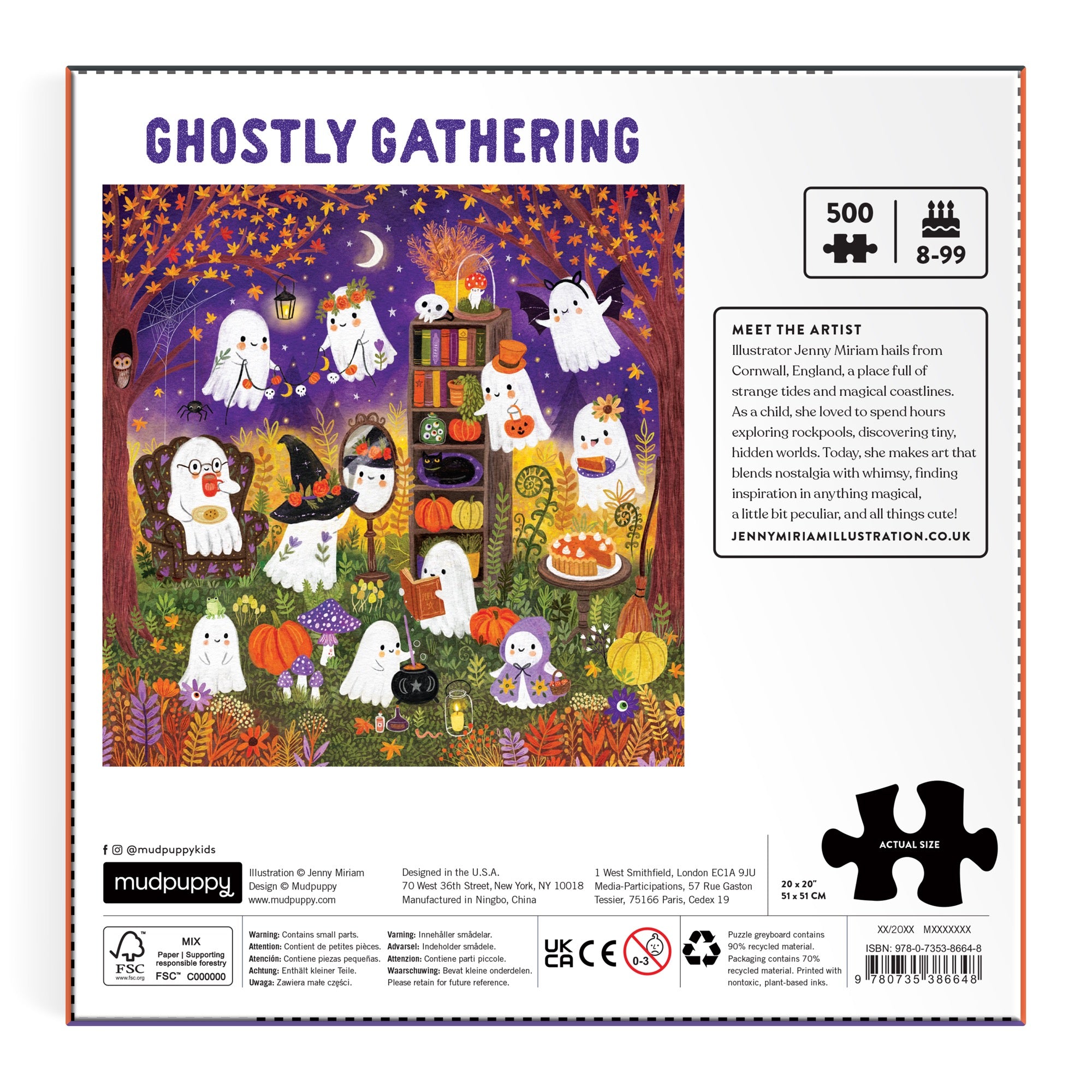 Ghostly Gathering 500 Piece Puzzle – Galison