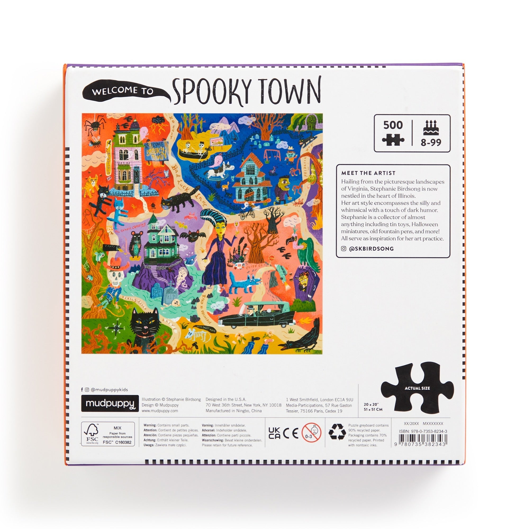 Welcome to Spooky Town 500 Piece Puzzle – Galison