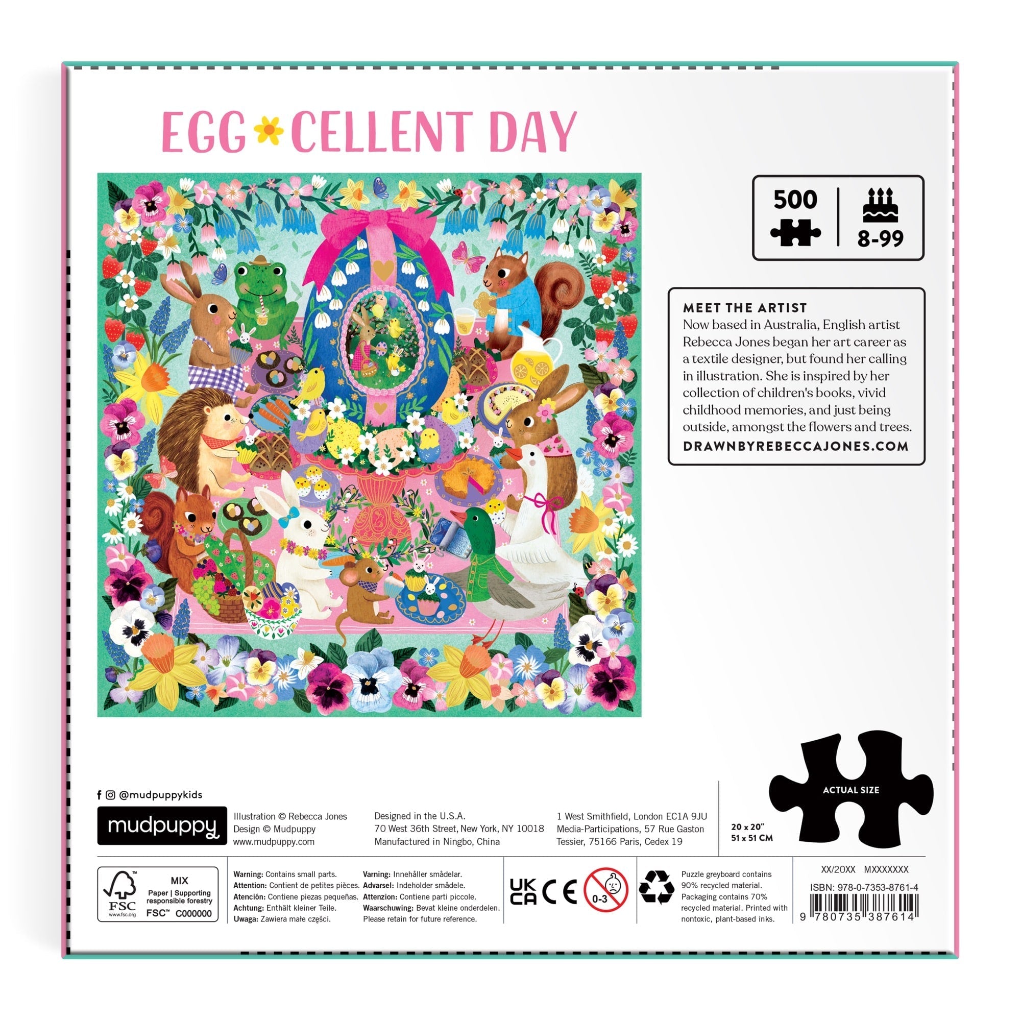 Egg-cellent Day 500-Piece Foil Family Puzzle | Galison
