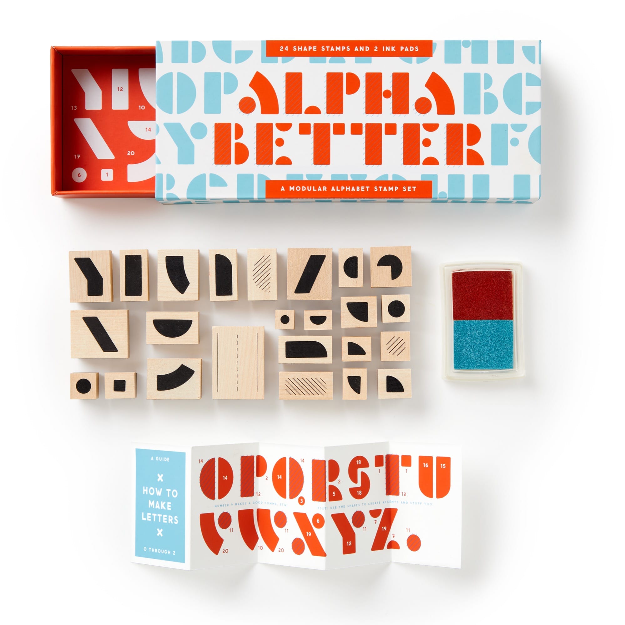 Alpha Better Rubber Stamp Set | Galison