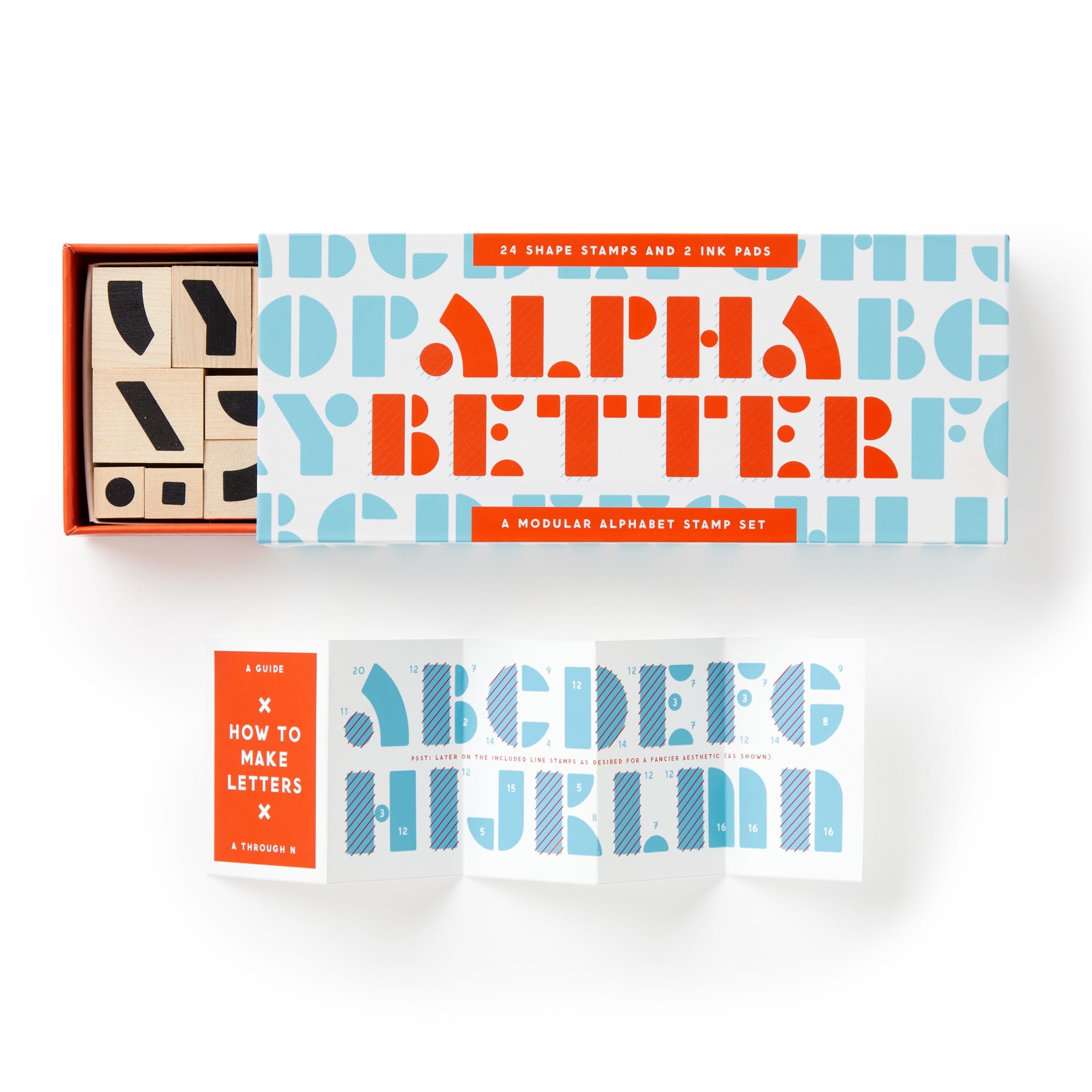 Alpha Better Rubber Stamp Set | Galison