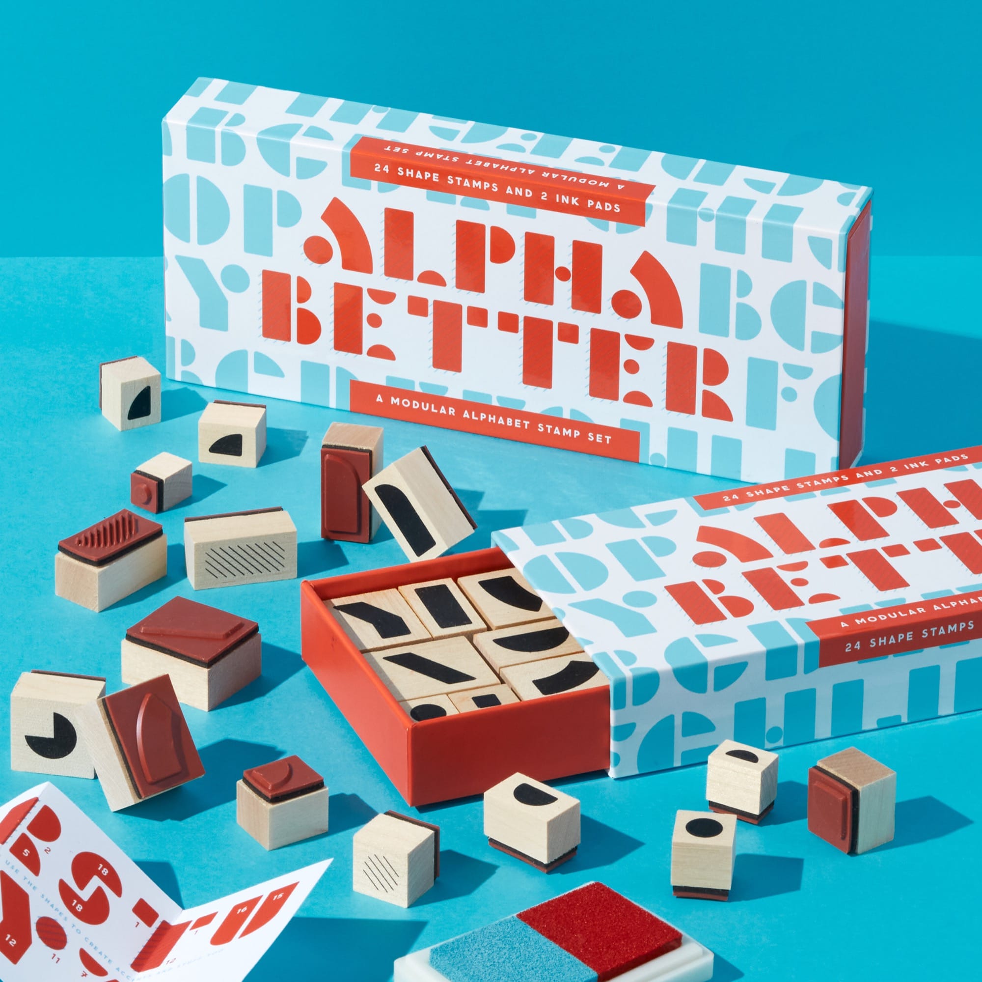 Alpha Better Rubber Stamp Set | Galison