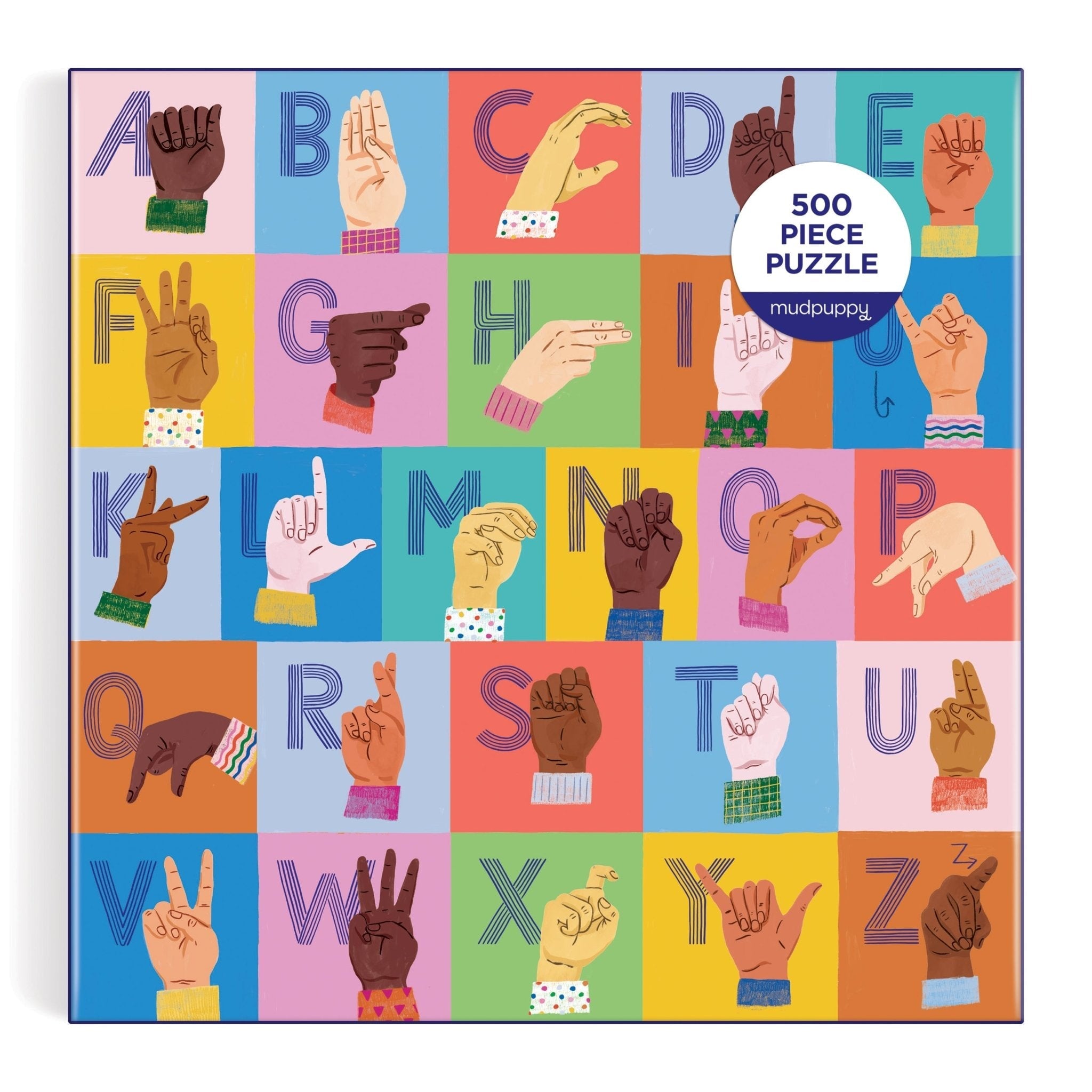 American Sign Language Alphabet 500 Piece Family Puzzle – Galison