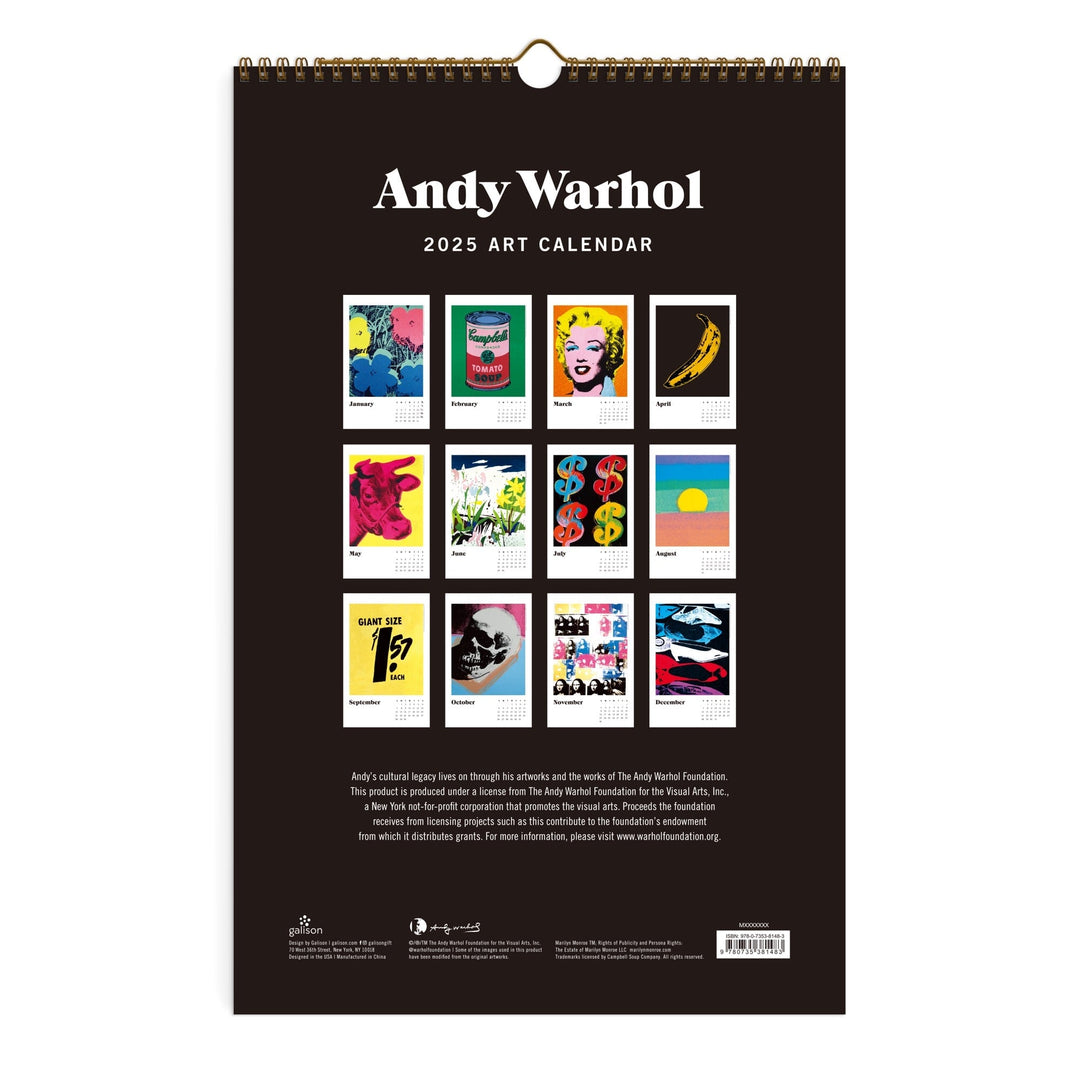 Andy Warhol Calendar 2025
