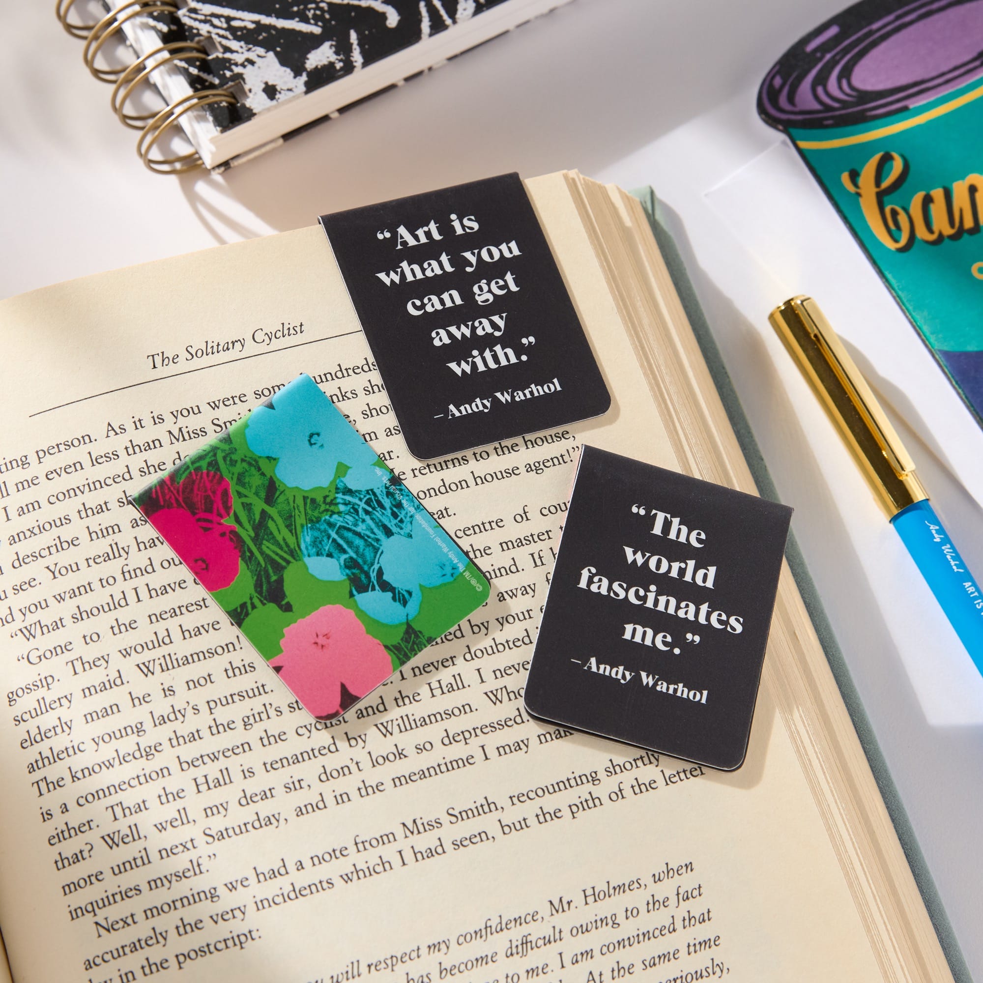 Andy Warhol Flowers Magnetic Bookmarks | Galison