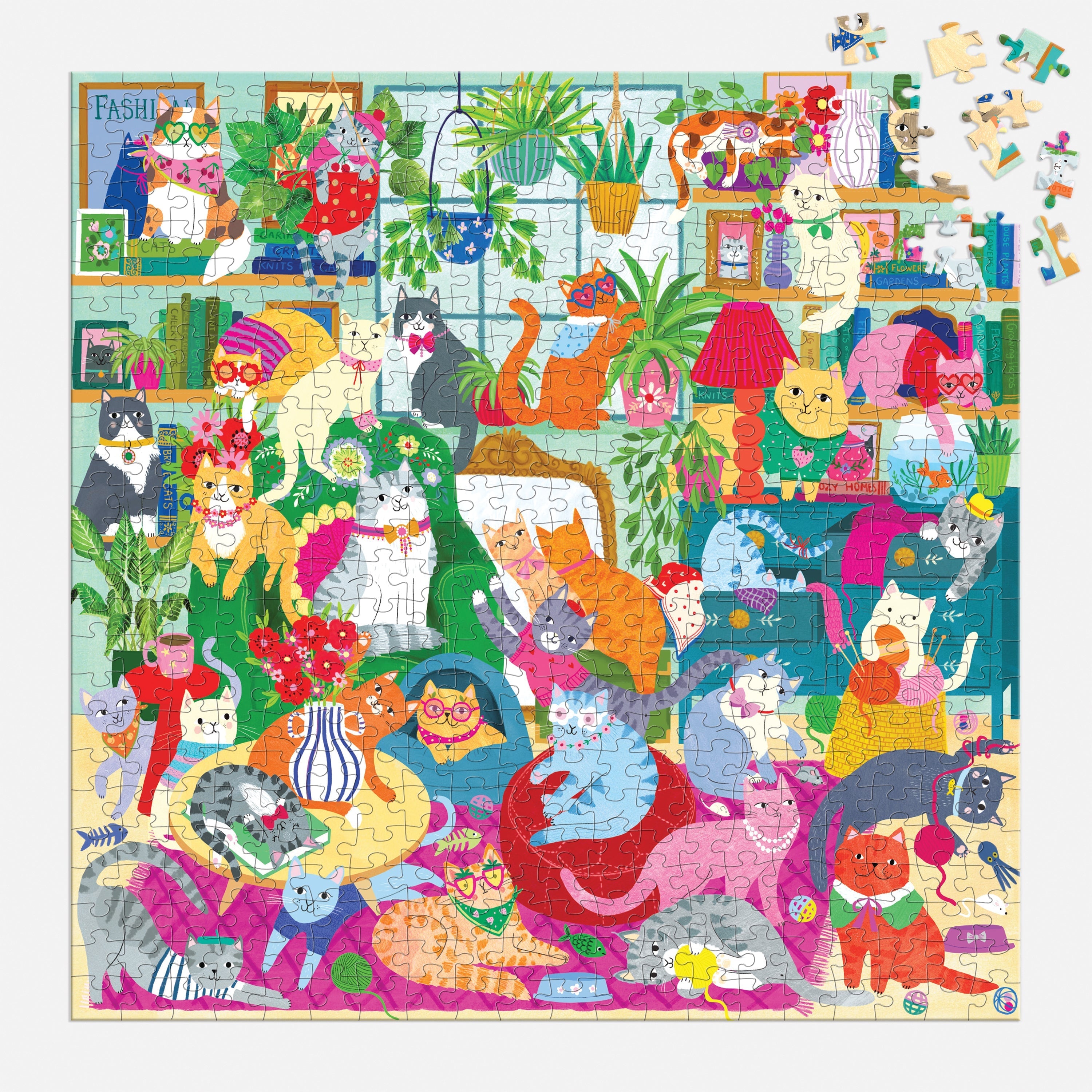 Caturday Afternoon 500 Piece Family Puzzle – Galison