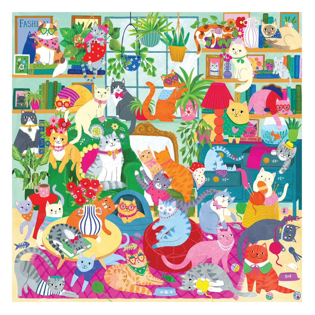 Caturday Afternoon 500 Piece Family Puzzle 500 Piece Puzzles Rebecca Jones 