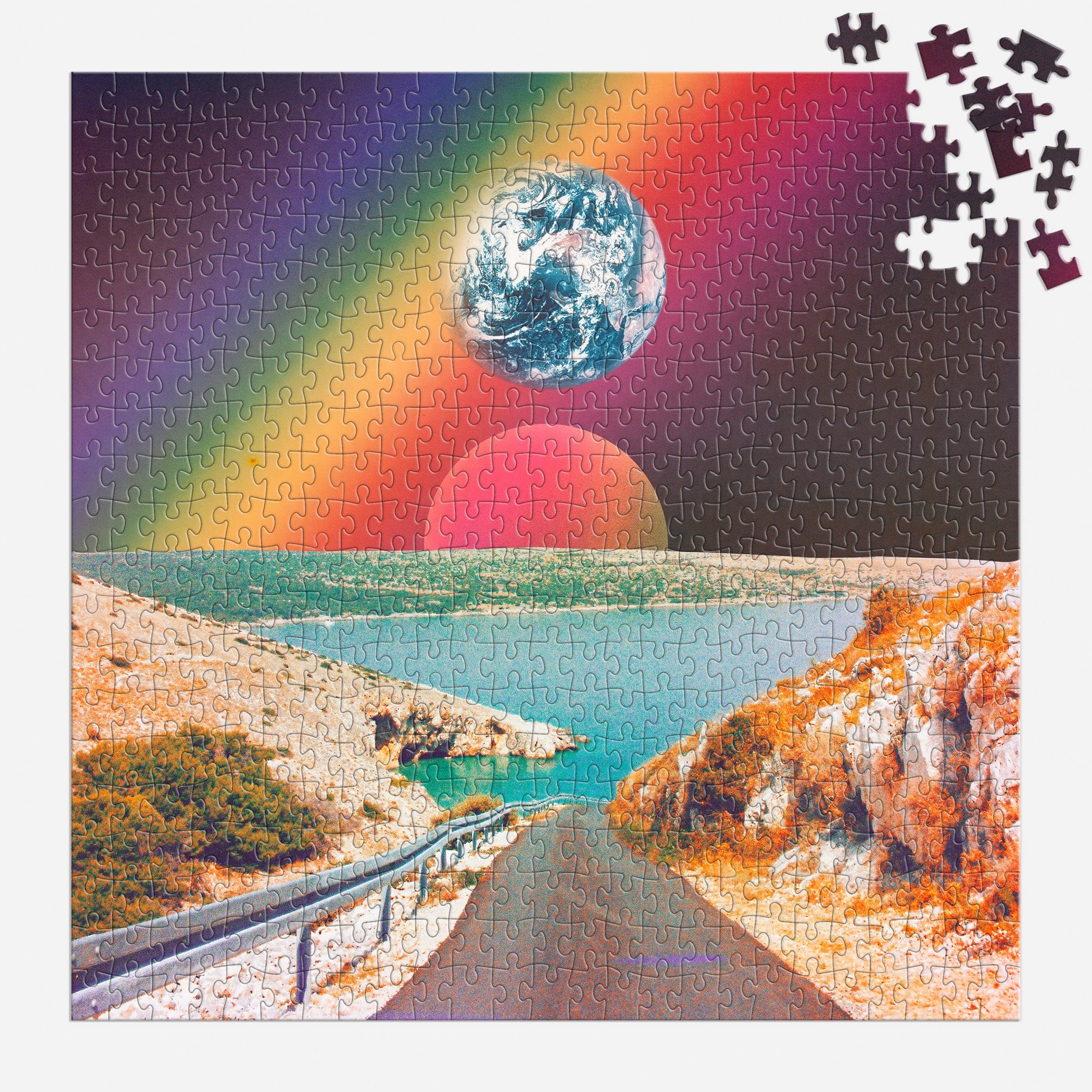 YOZO　　　　　　　　　　　　　　　　　RAINBOW COUNTRY Cosmic Rainbow 500 Piece Puzzle – Galison
