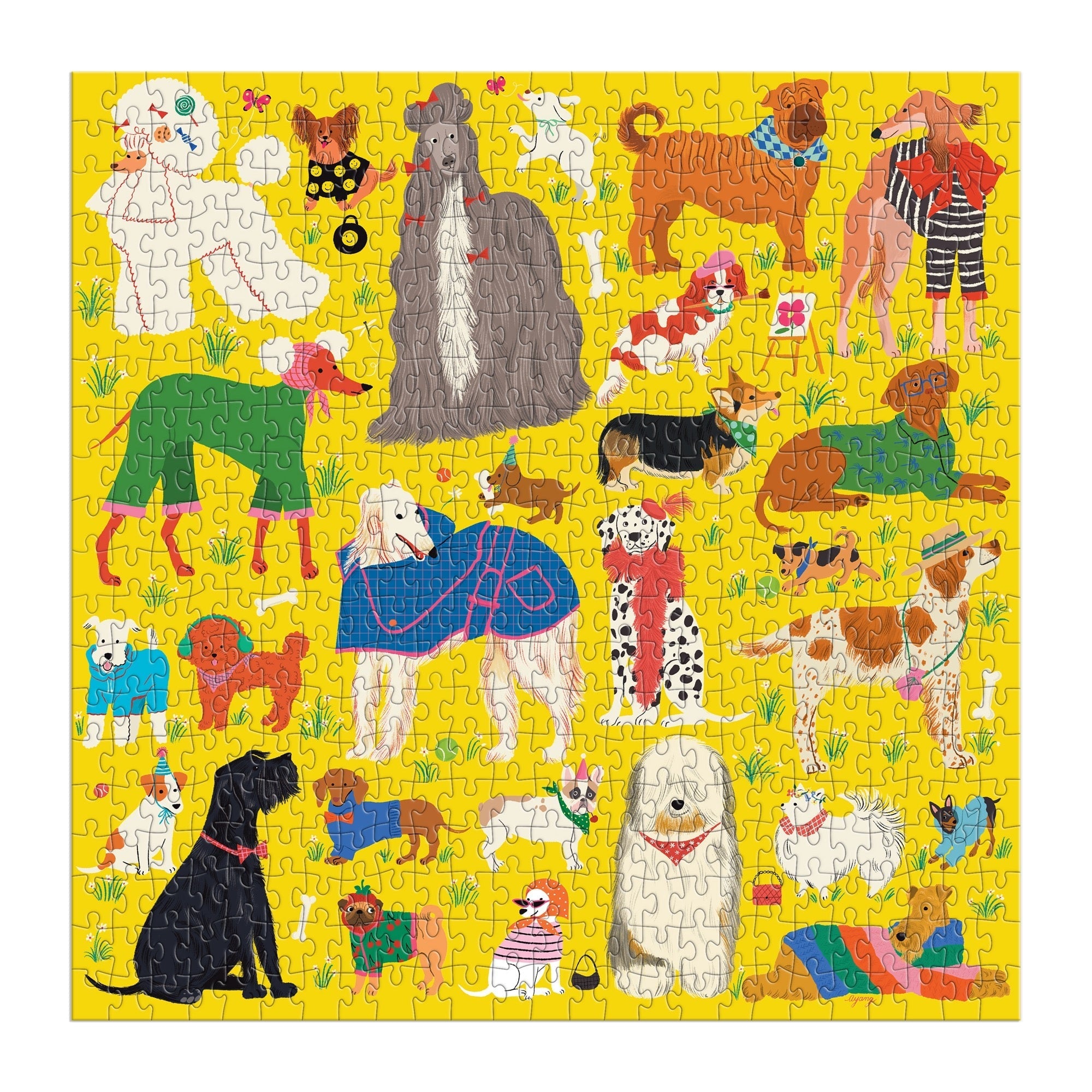 Fashionable Dogs 500-Piece Jigsaw Puzzle | Galison