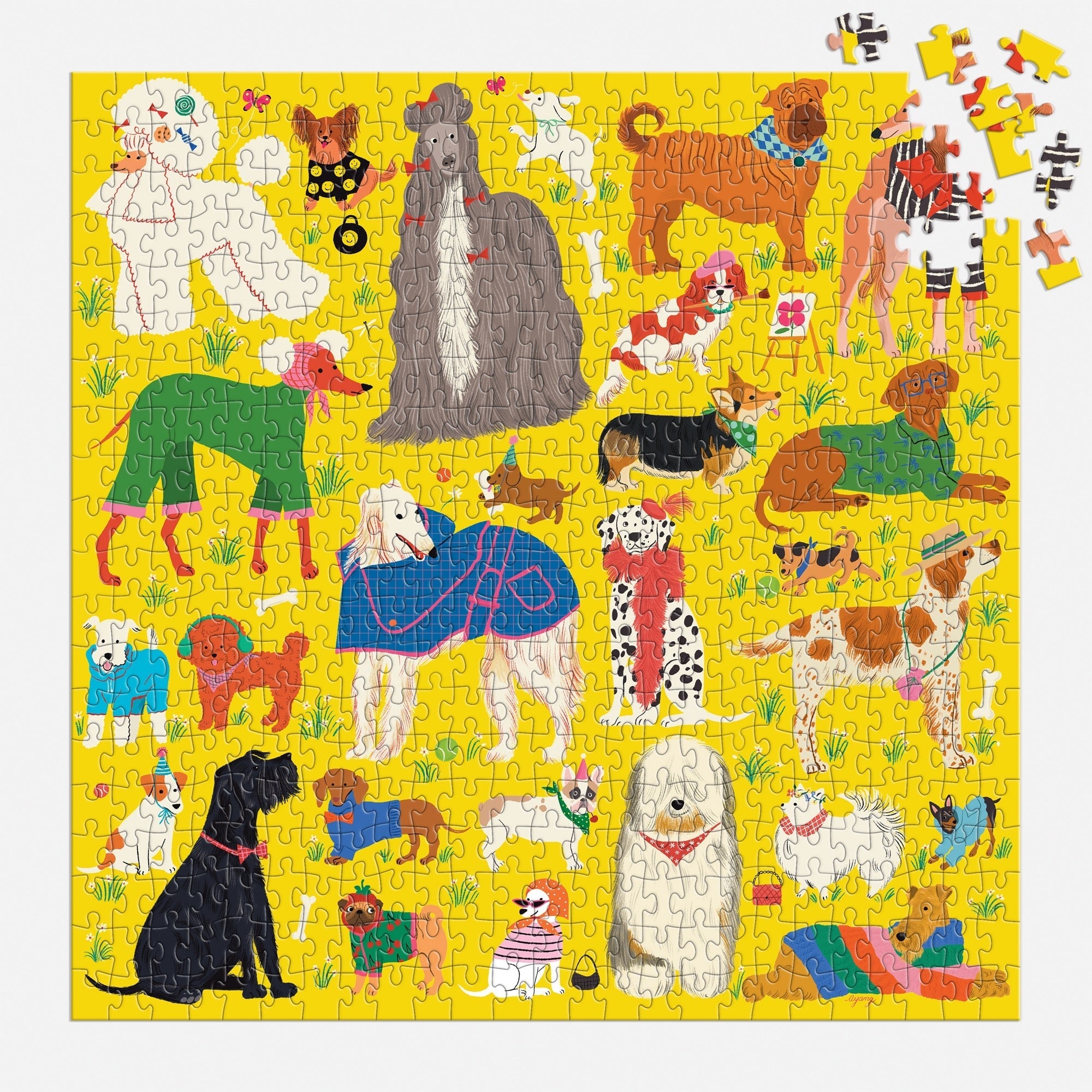 Fashionable Dogs 500-Piece Jigsaw Puzzle | Galison