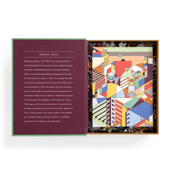 Frank Lloyd Wright Imperial Hotel 500 Piece Book Puzzle 500 Piece Puzzles Frank Lloyd Wright Foundation 