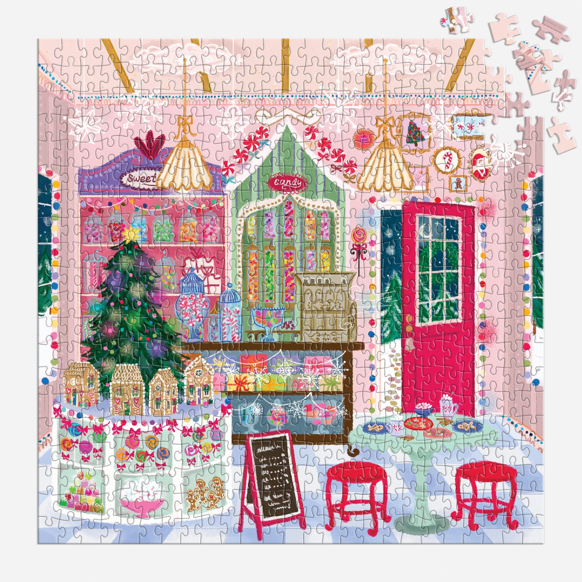 Joy Laforme Gingerbread Cottage 500 Piece Puzzle In A House – Galison